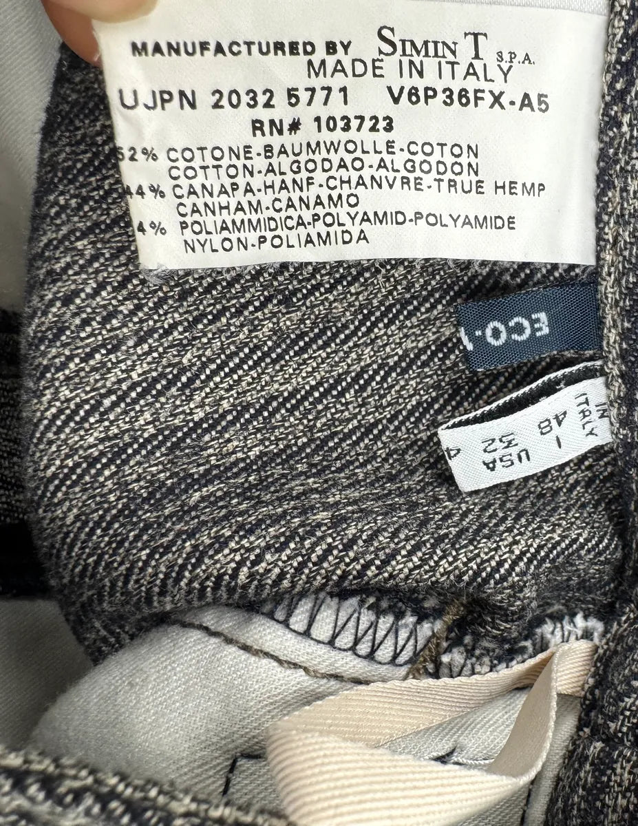 AW2005 Armani Grey Striped Multi-Pocket Bondage Pants qnTdWzjF 14