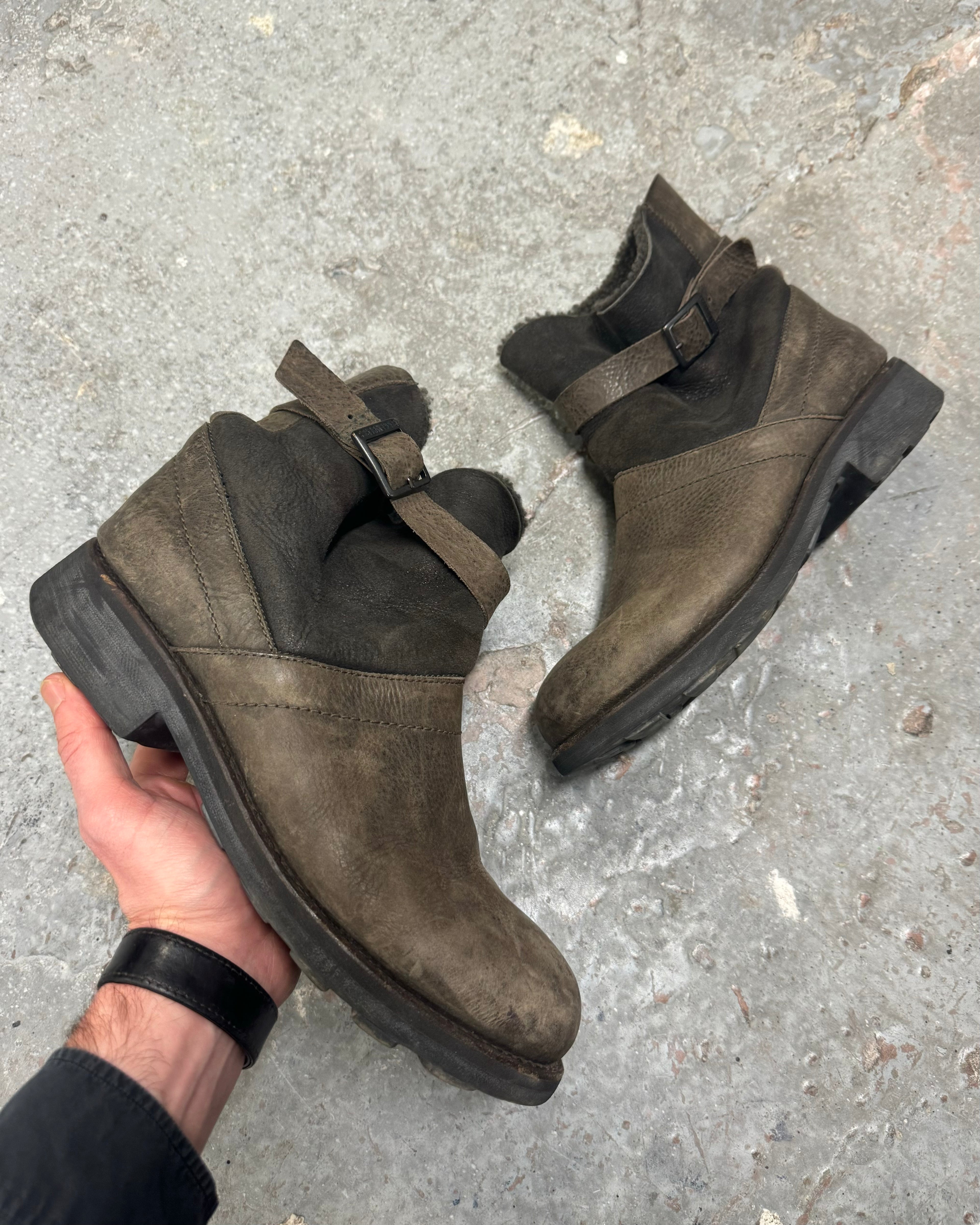 2000s Dirk Bikkembergs Brown Cozy Daily Leather Boots (43)
