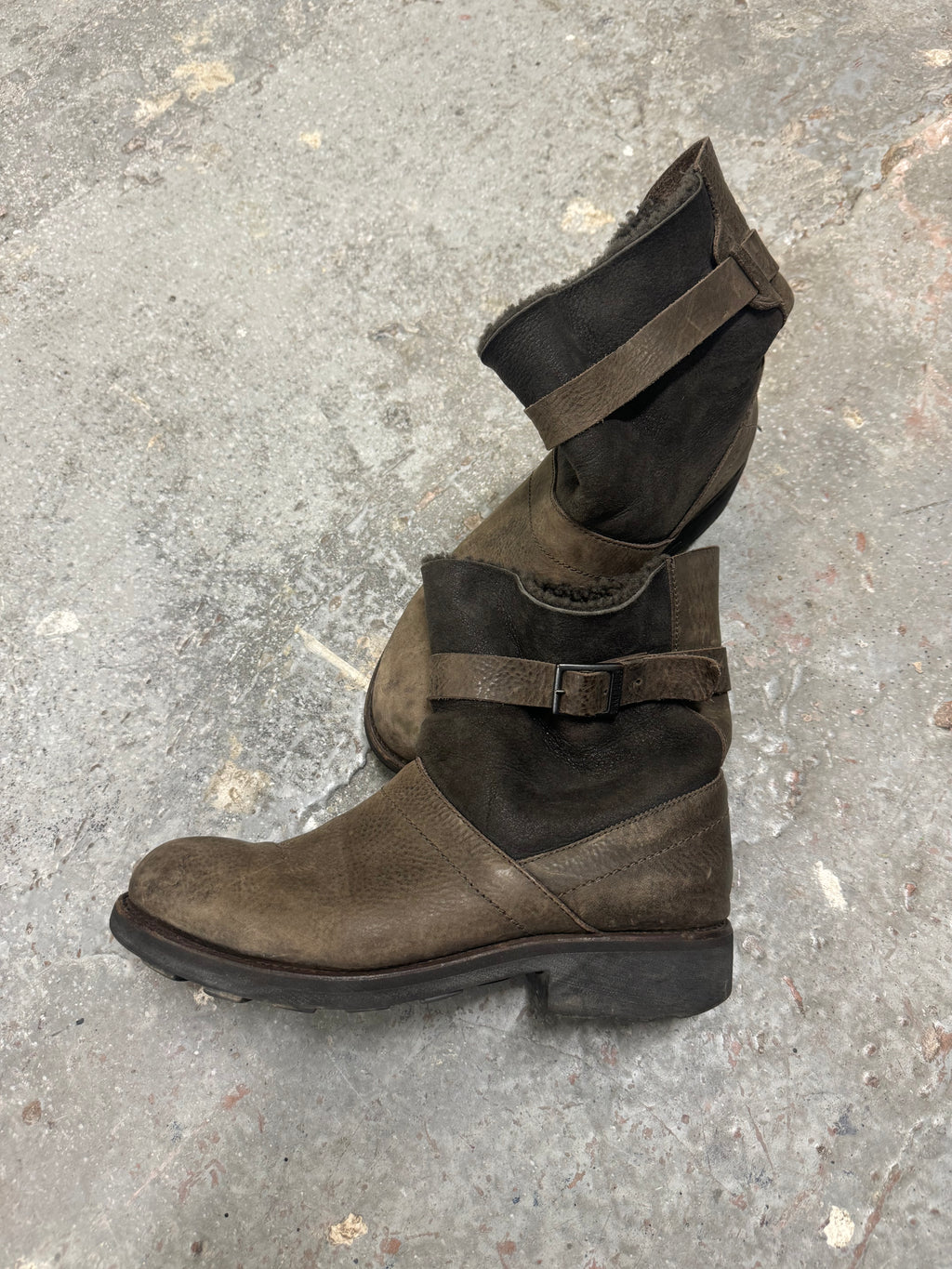 2000s Dirk Bikkembergs Brown Cozy Daily Leather Boots (43)