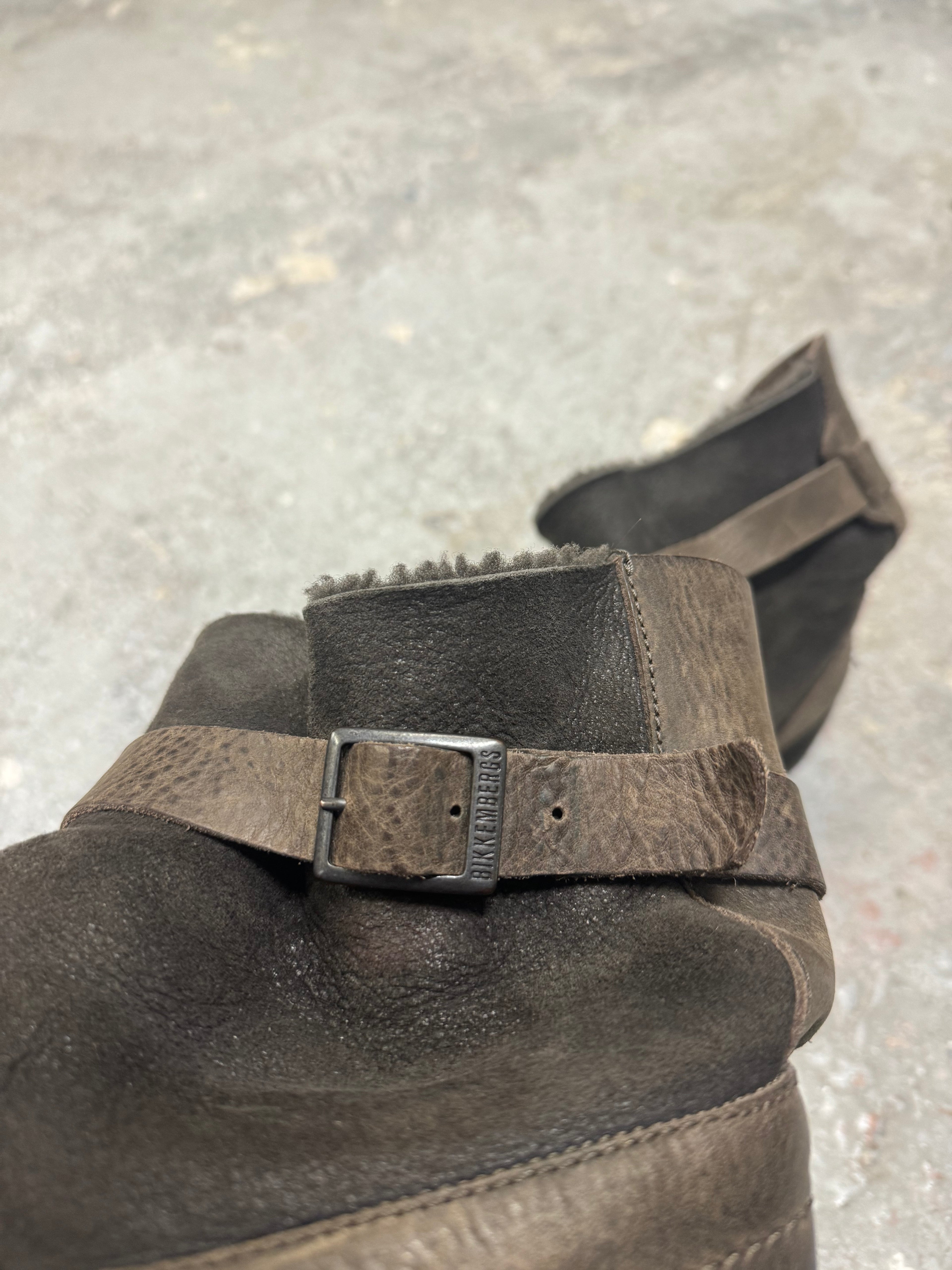 2000s Dirk Bikkembergs Brown Cozy Daily Leather Boots (43)