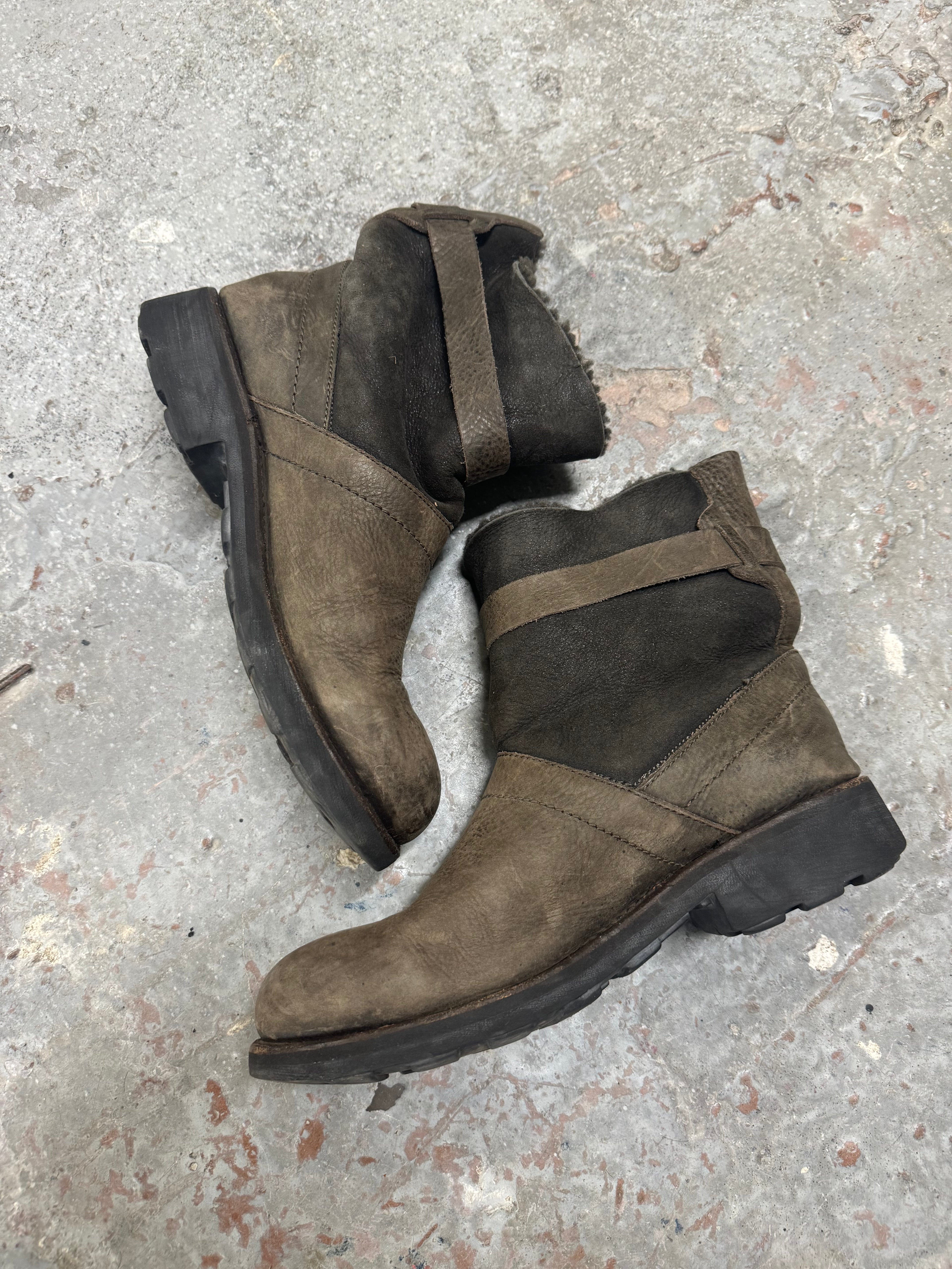 2000s Dirk Bikkembergs Brown Cozy Daily Leather Boots (43)