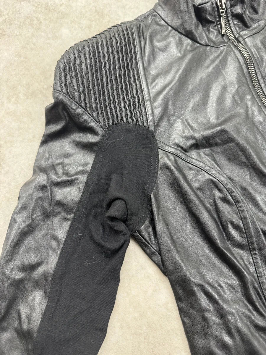 Plein Sud Jeans Black Coated Moto Top Jacket TgNWrCVI 8