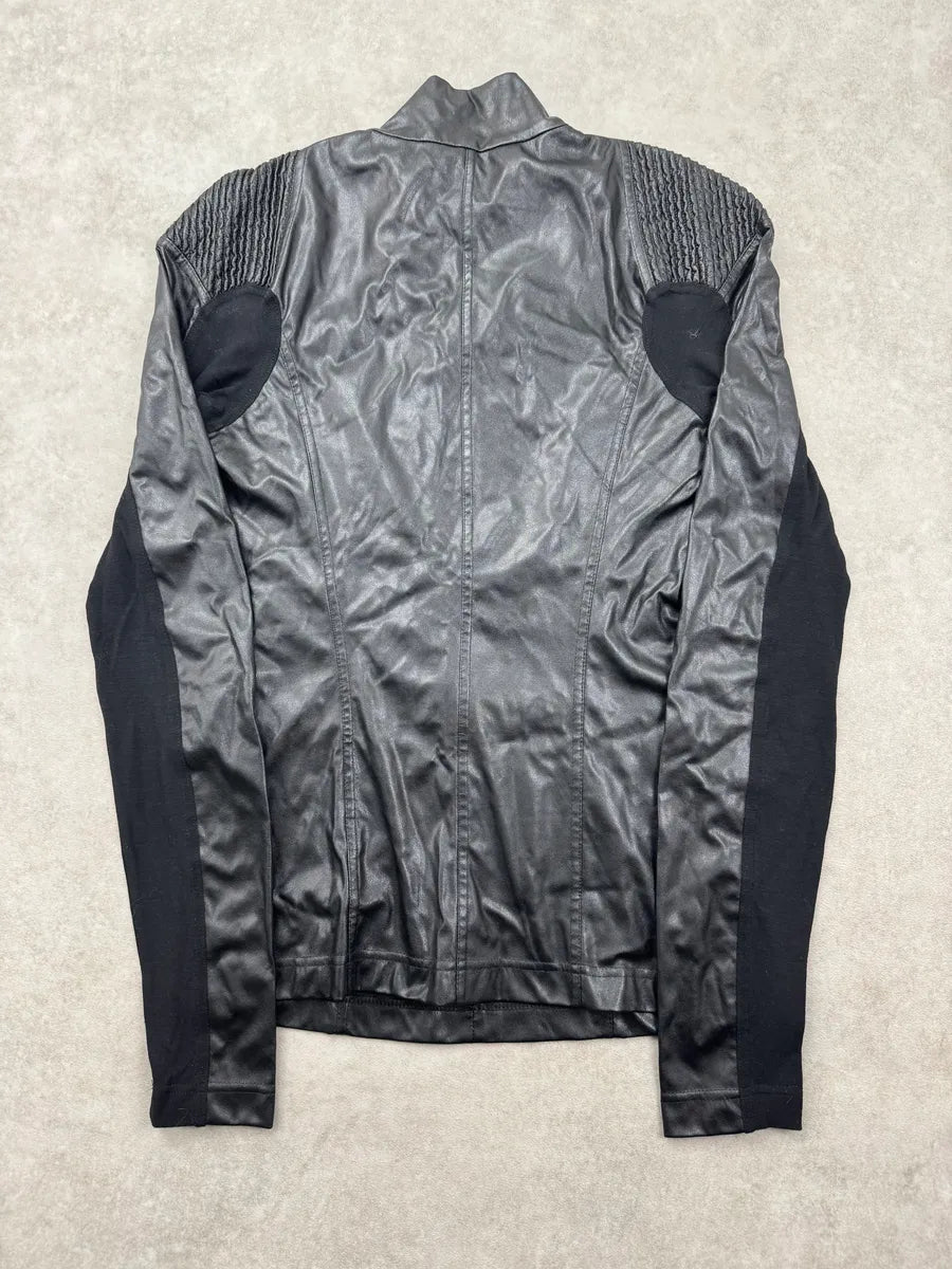 Plein Sud Jeans Black Coated Moto Top Jacket TgNWrCVI 5