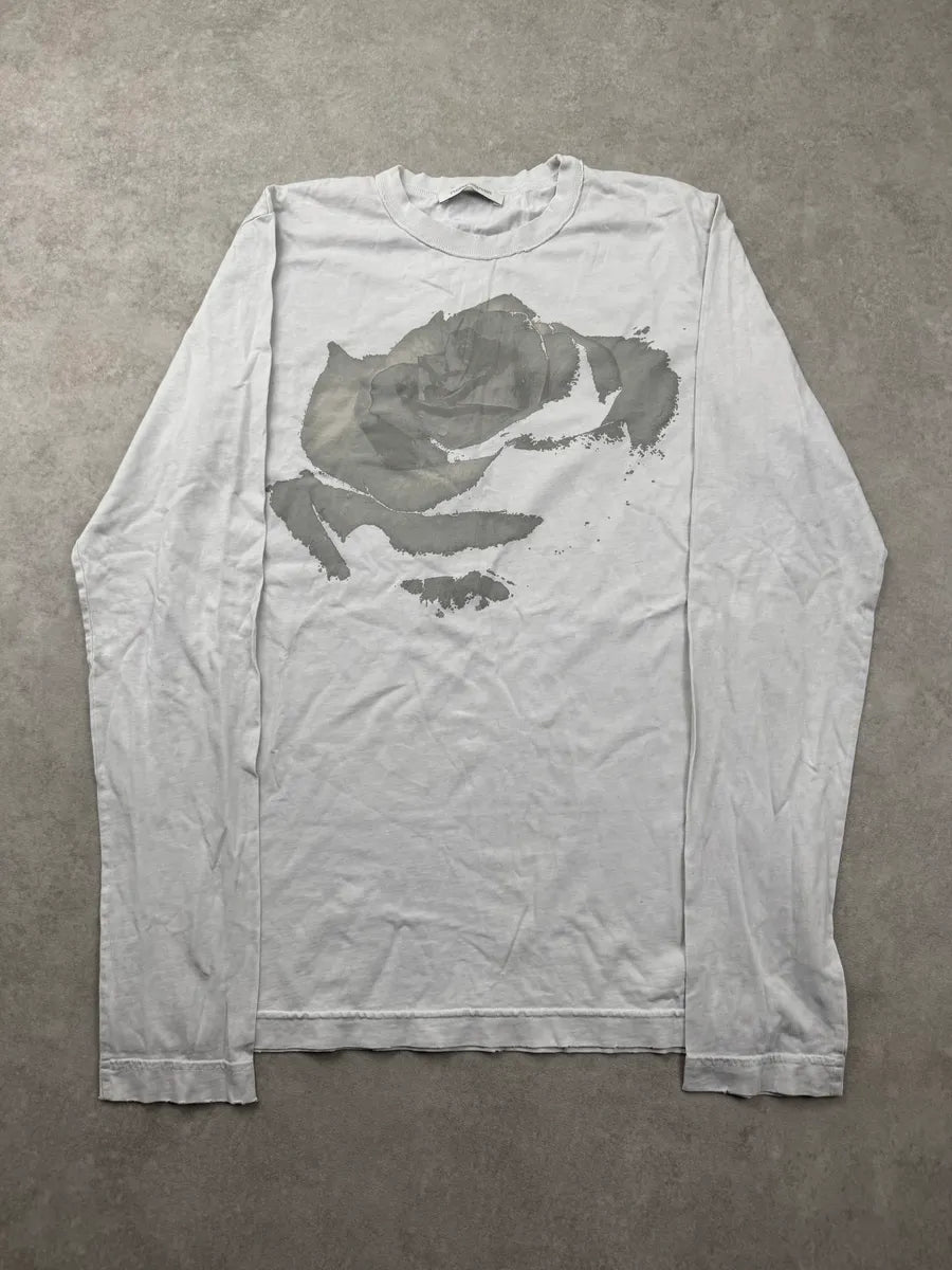 SS2012 Pierre Balmain Light Grey Floral Longsleeve iBbIrncL 0