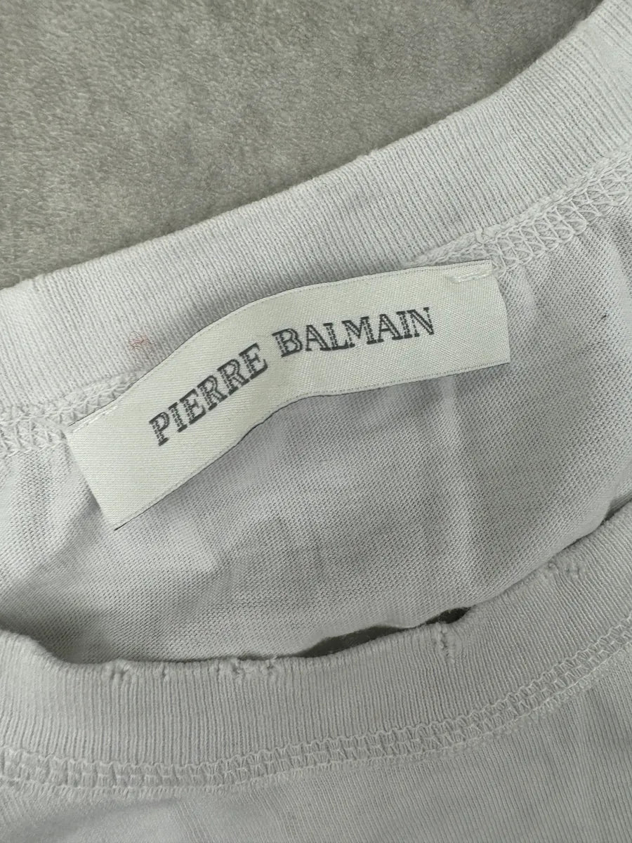 SS2012 Pierre Balmain Light Grey Floral Longsleeve iBbIrncL 8