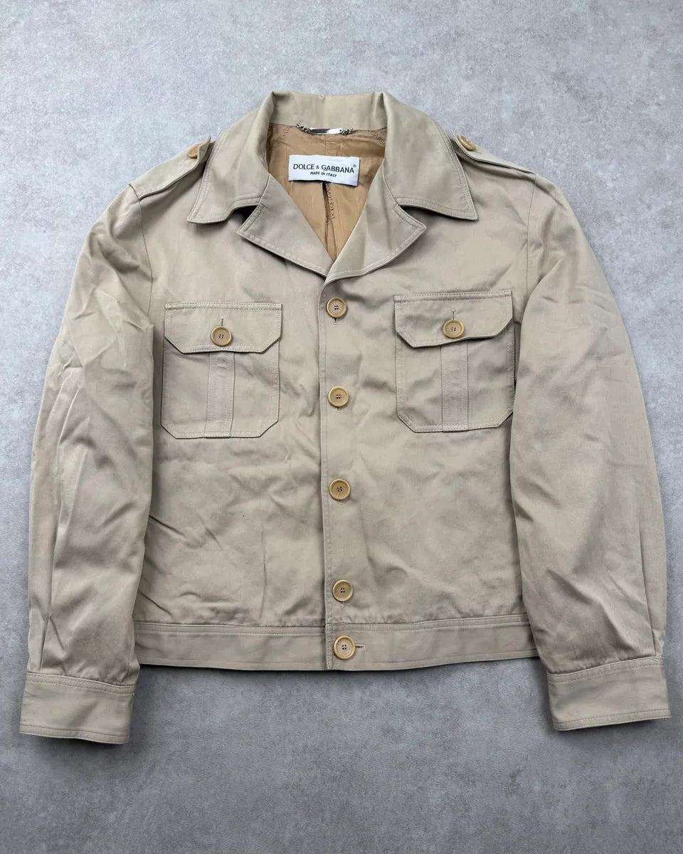 SS1998 Dolce & Gabbana Beige Utility Light Jacket oFKfyBMh 0