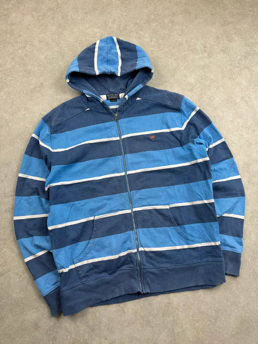 Ralph Lauren Blue Striped Zip-Up Hoodie PkcCJhSw 2