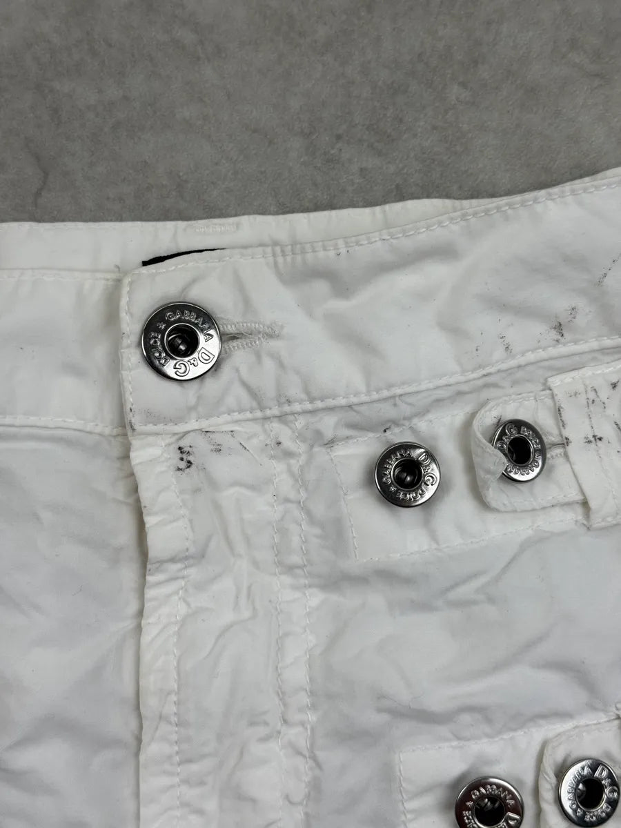 SS2004 Dolce & Gabbana White  Multi-Pocket Cargo Pants rgDrBMVM 9