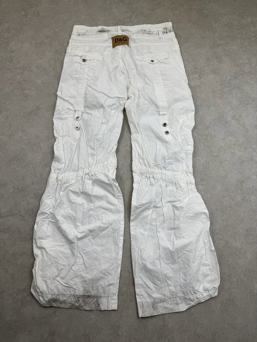 SS2004 Dolce & Gabbana White  Multi-Pocket Cargo Pants rgDrBMVM 4