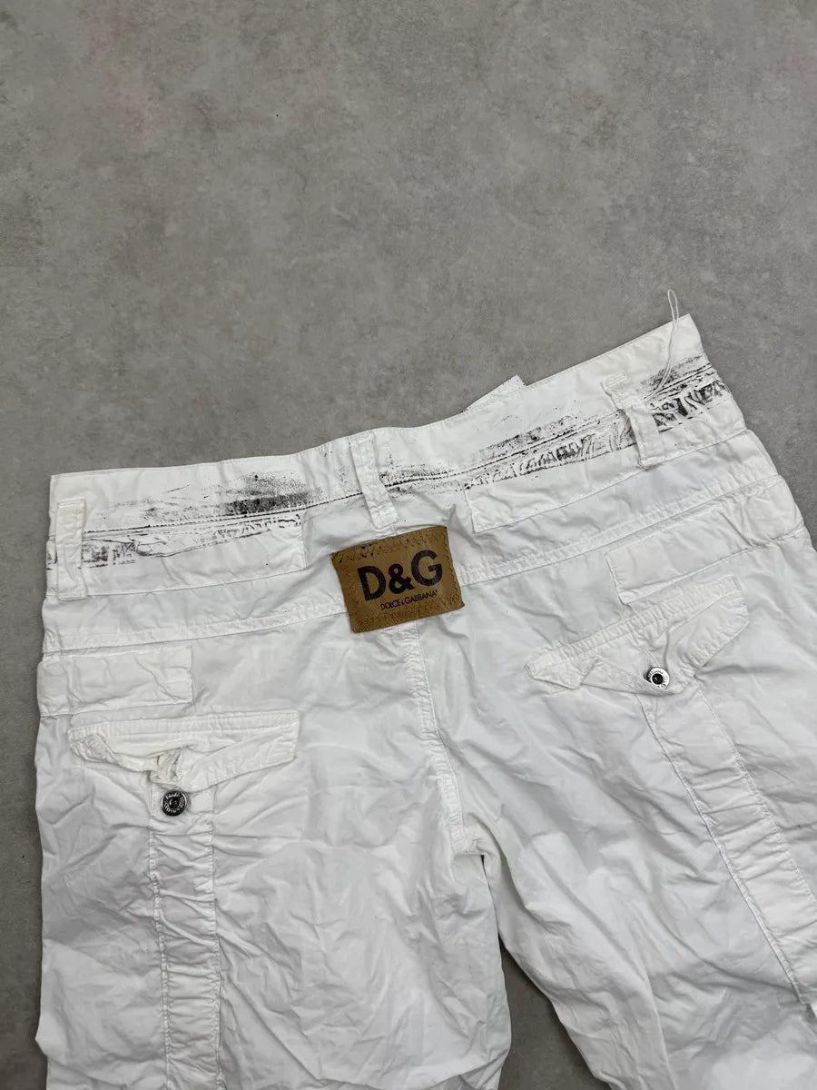 SS2004 Dolce & Gabbana White  Multi-Pocket Cargo Pants rgDrBMVM 8
