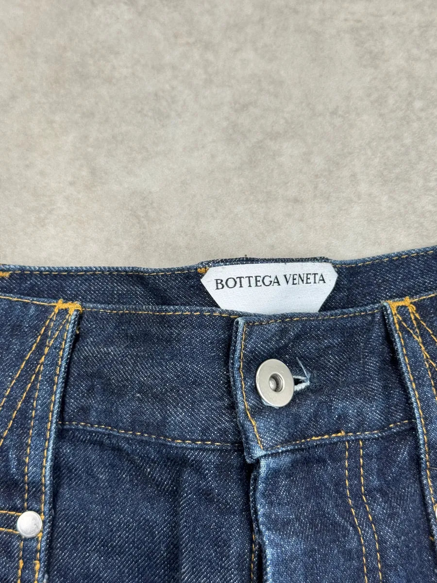 SS2021 Bottega Veneta Dark Indigo Denim Carpenter Pocket Straight Leg Jeans IiDrIcXT 11