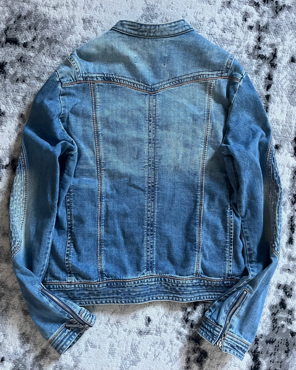 SS2004 Cavalli Sexy Biker Conceptual Denim Jacket (M)
