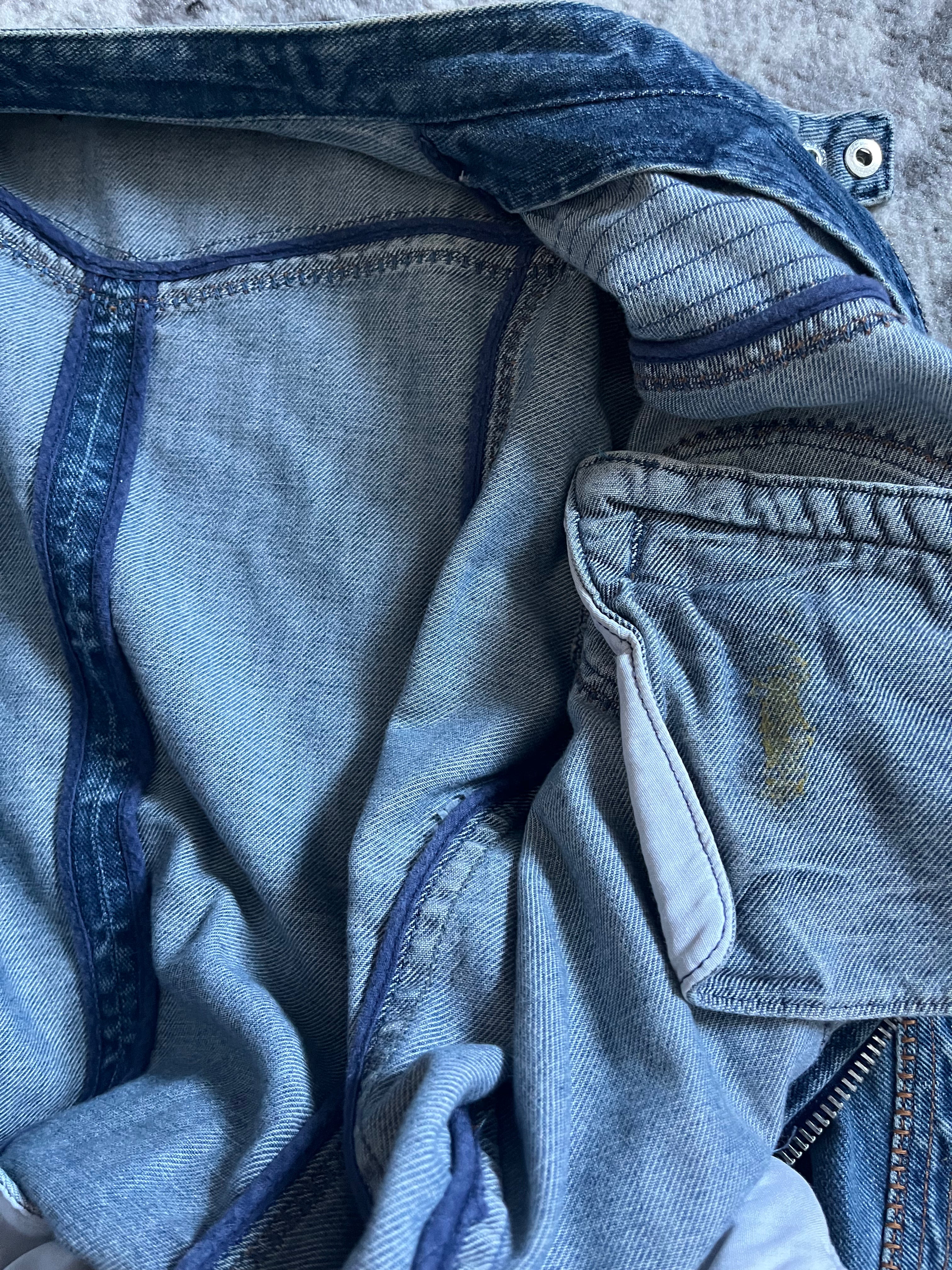 SS2004 Cavalli Sexy Biker Conceptual Denim Jacket (M)