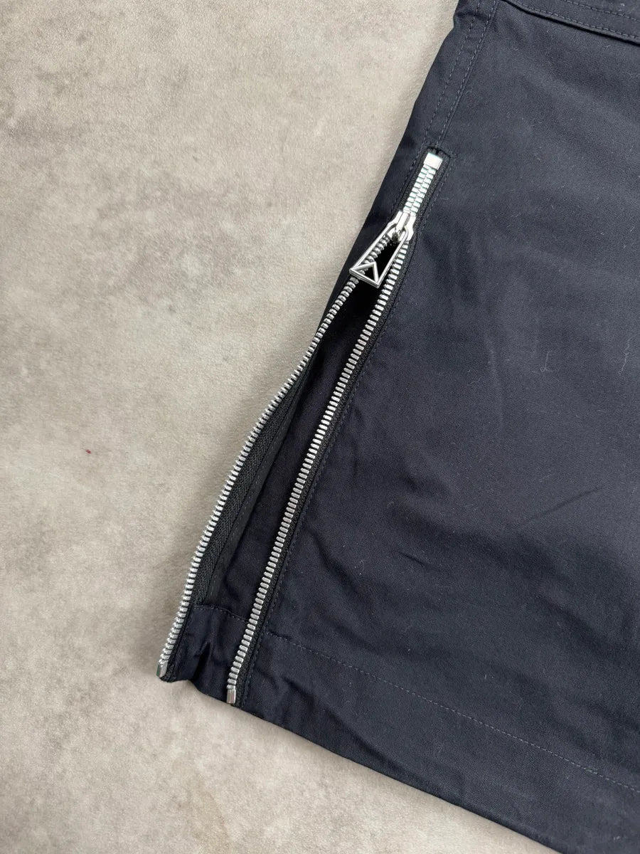 SS2021 Bottega Veneta Black Adjustable Waist Multi-Zip Straight Pants rCkIMJxH 8