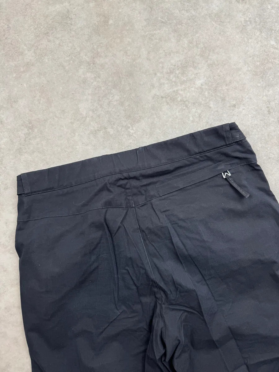 SS2021 Bottega Veneta Black Adjustable Waist Multi-Zip Straight Pants rCkIMJxH 6