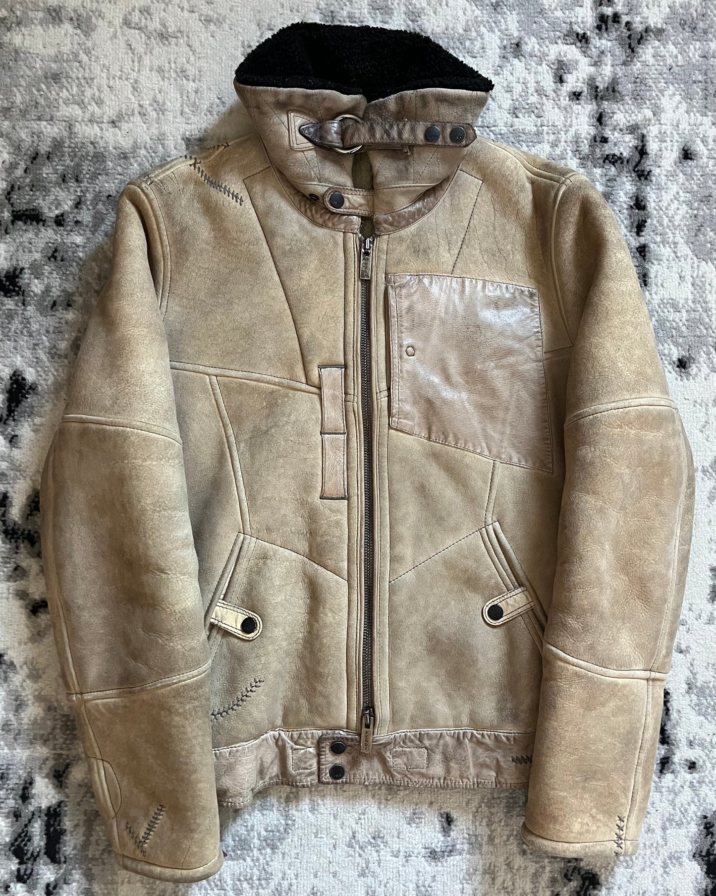 90s Fendi Couture Opulence Blend Leather Jacket (M)