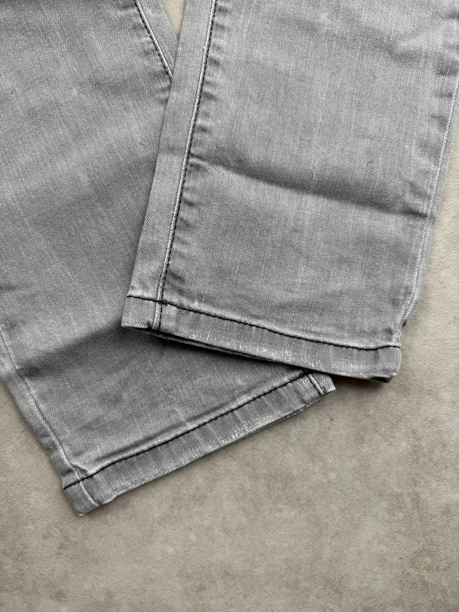 SS2012 Galliano Light Grey Denim Washed Contrast Stitch Jeans nZfLpTWc 9