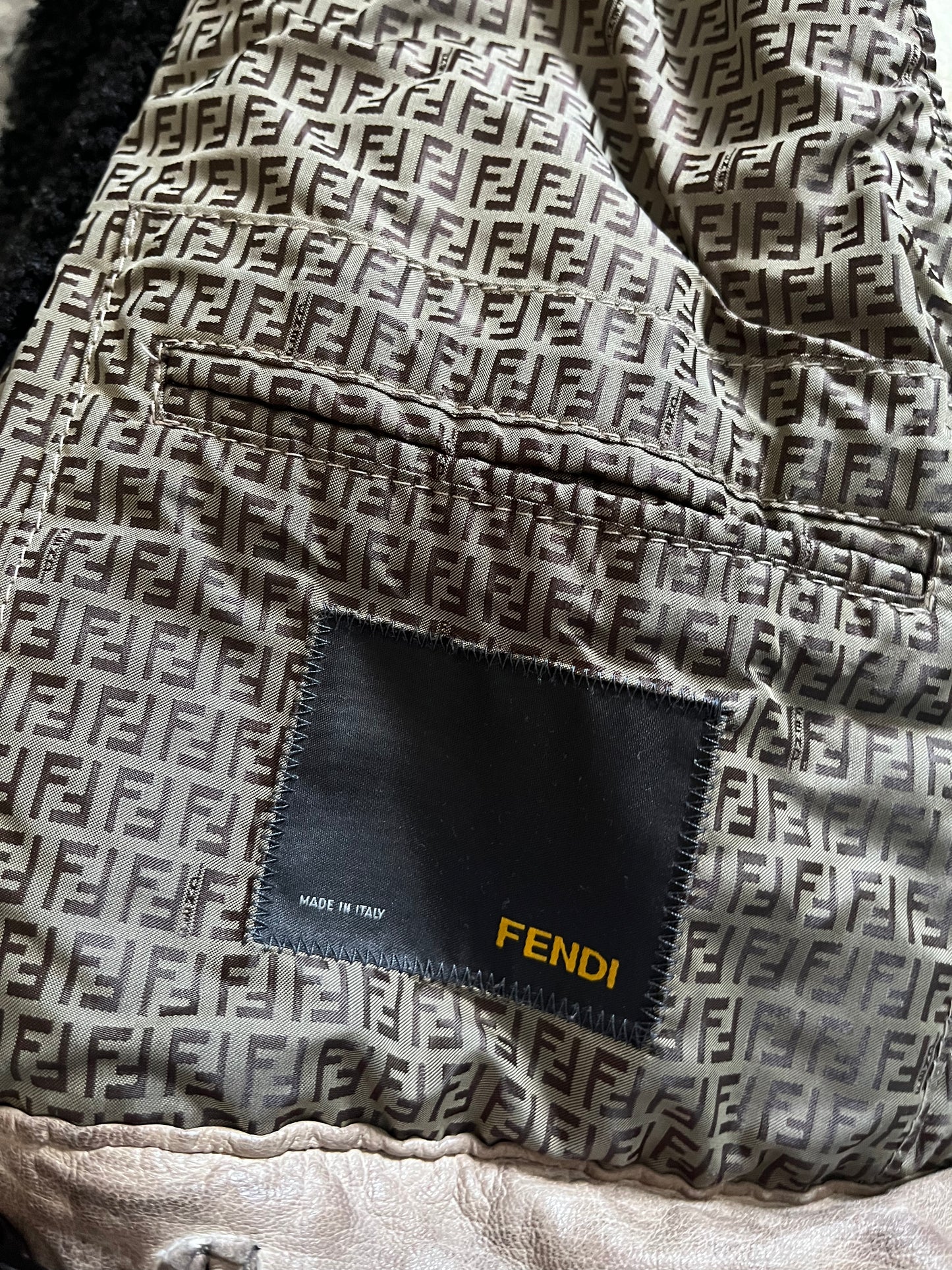 90s Fendi Couture Opulence Blend Leather Jacket (M)