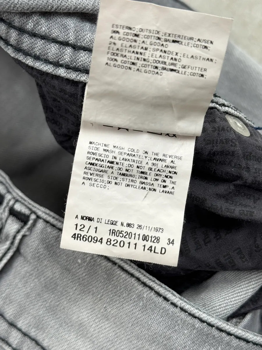 SS2012 Galliano Light Grey Denim Washed Contrast Stitch Jeans nZfLpTWc 13