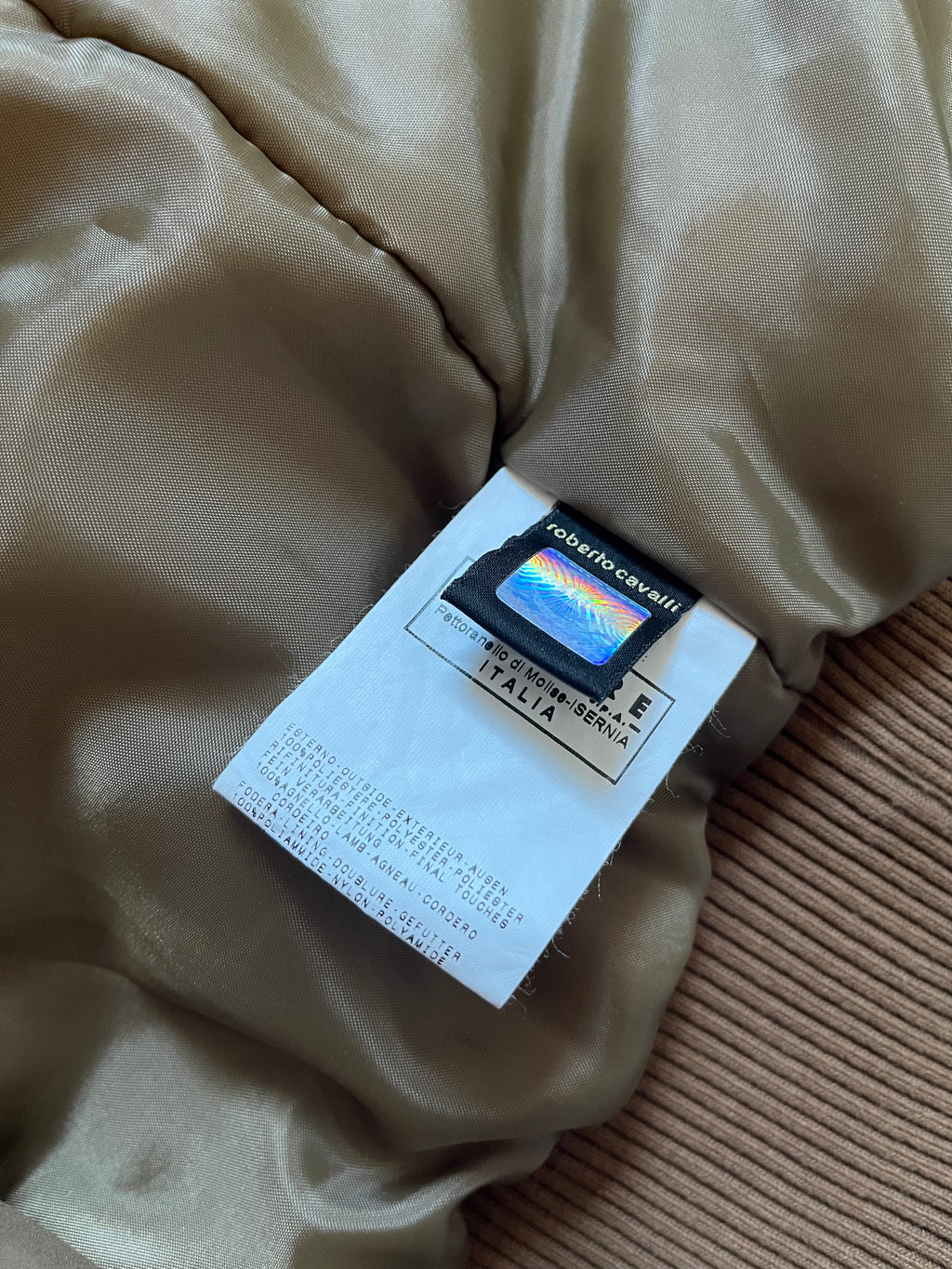 AW2005 Just Cavalli 工装枪实用驼色夹克 (M/L)