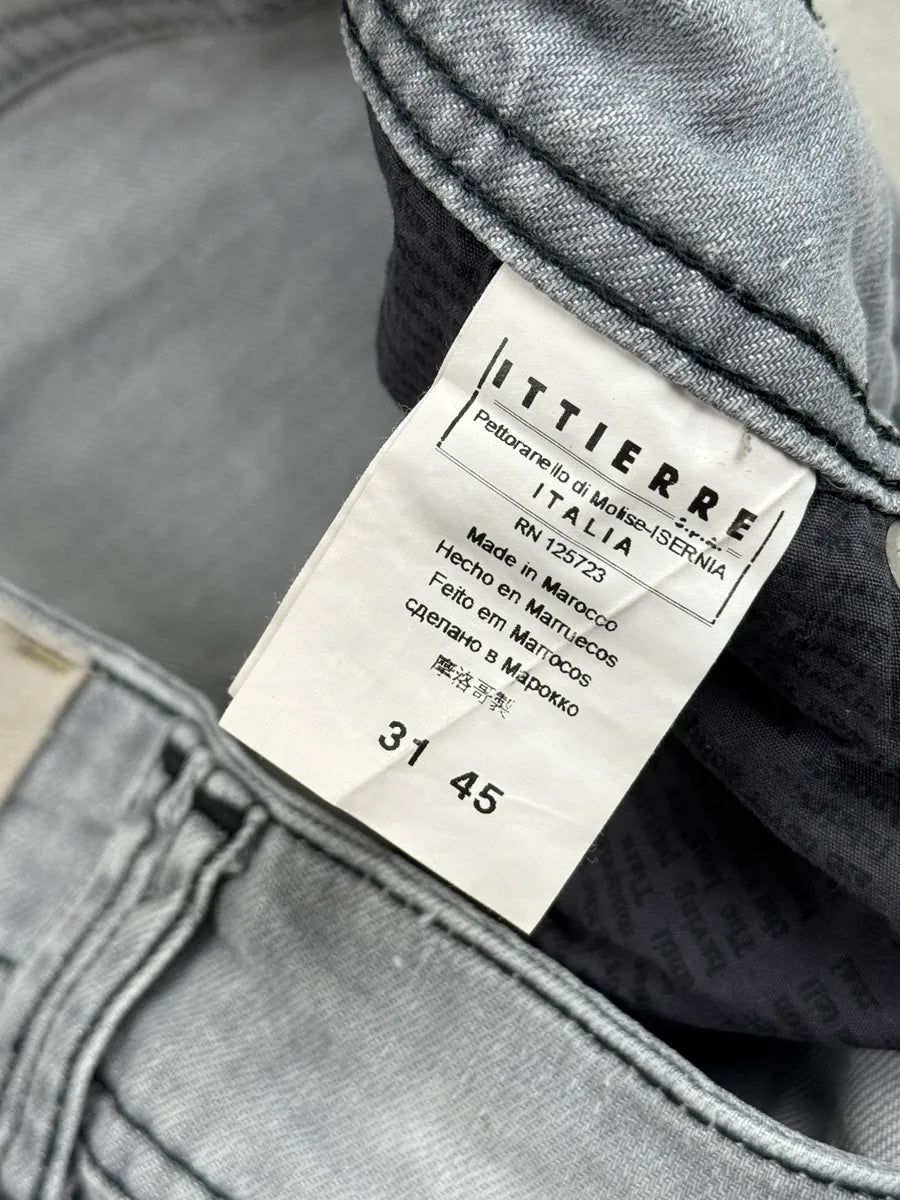 SS2012 Galliano Light Grey Denim Washed Contrast Stitch Jeans nZfLpTWc 11