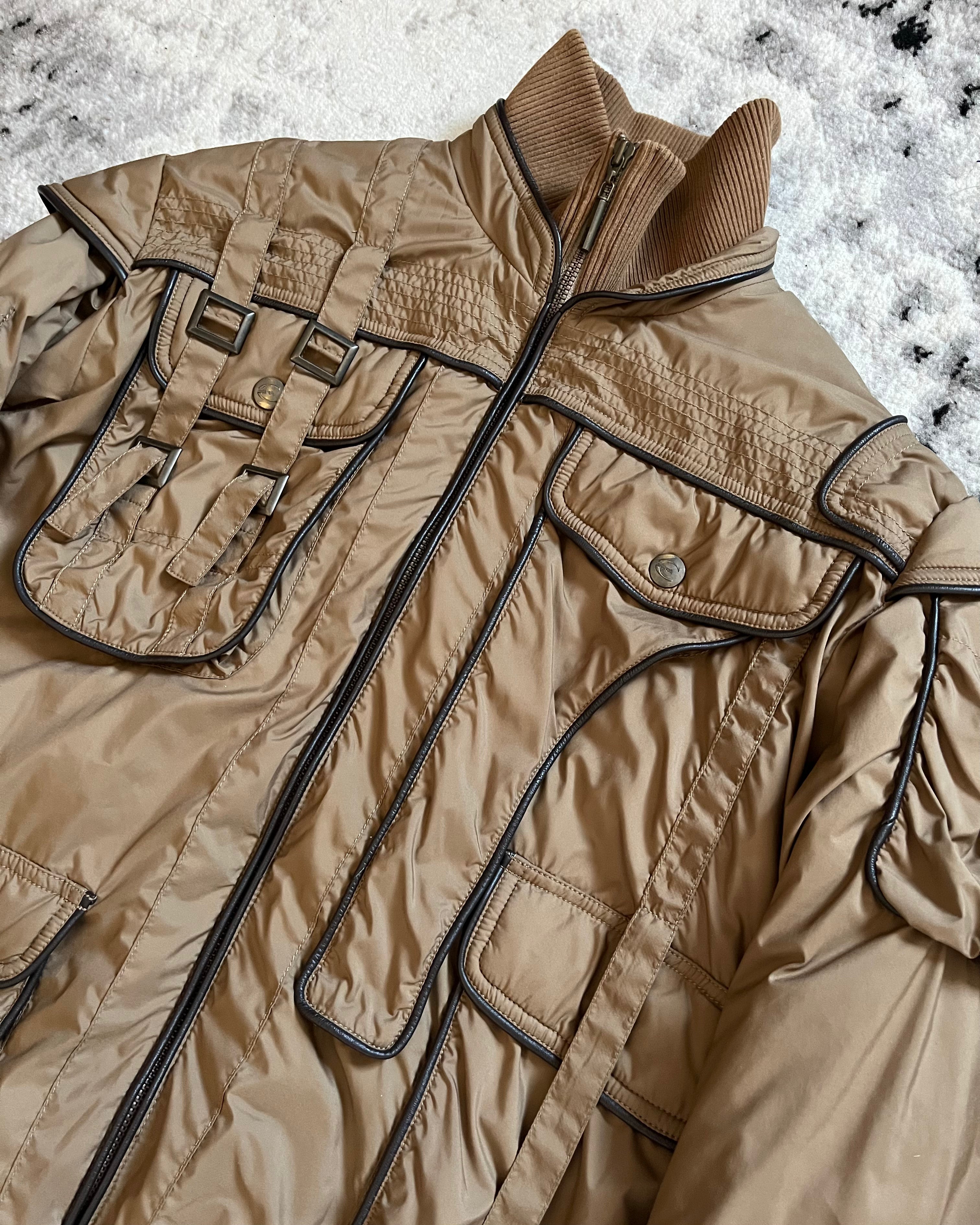 AW2005 Just Cavalli 工装枪实用驼色夹克 (M/L)