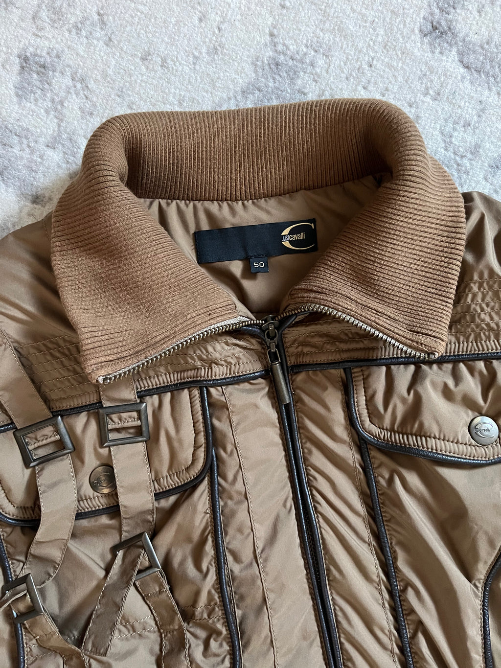 AW2005 Just Cavalli 工装枪实用驼色夹克 (M/L)