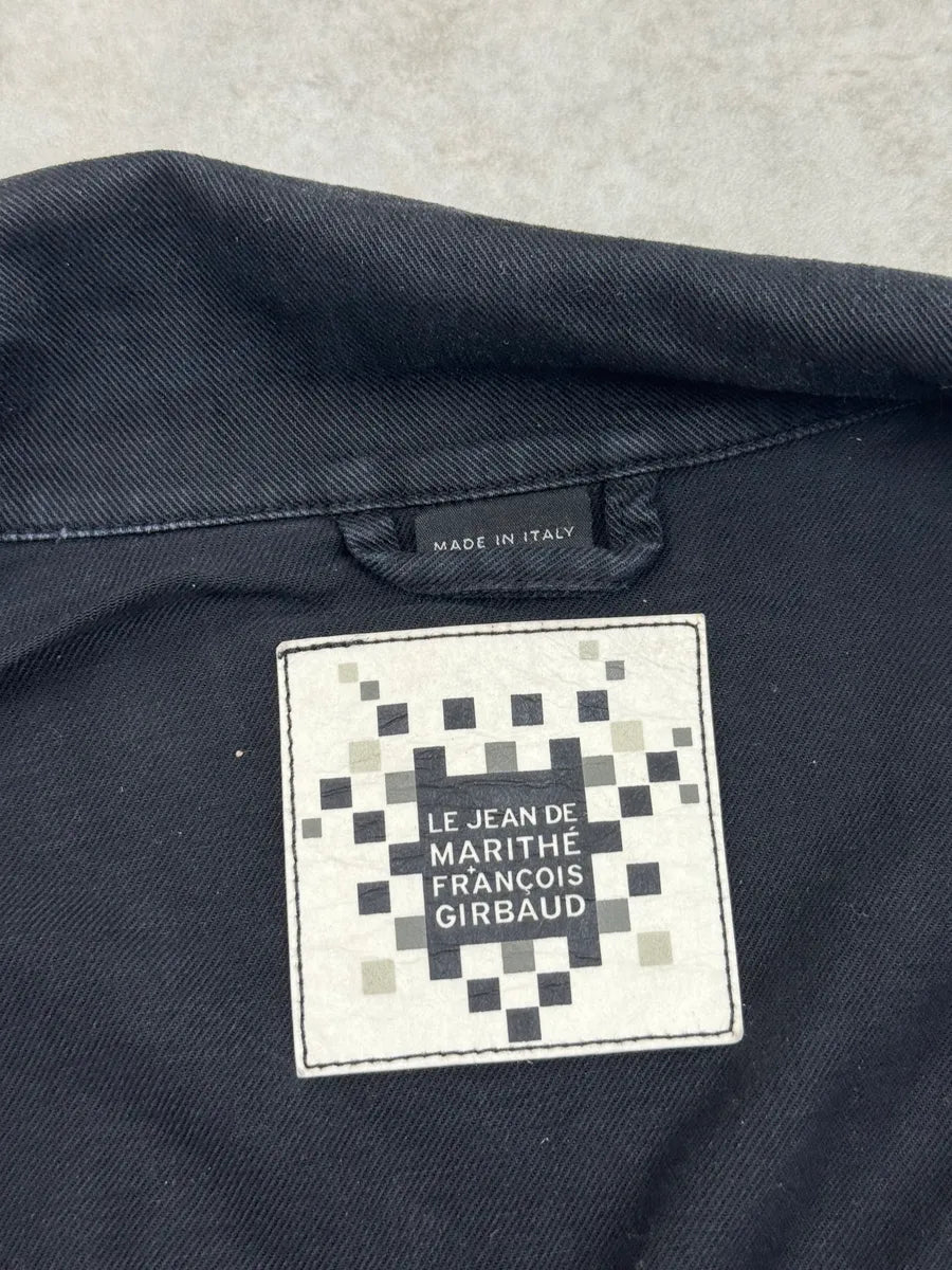 AW2007 Marithé + François Girbaud Embroidered Dark Denim Jacket DrrMZQjX 12