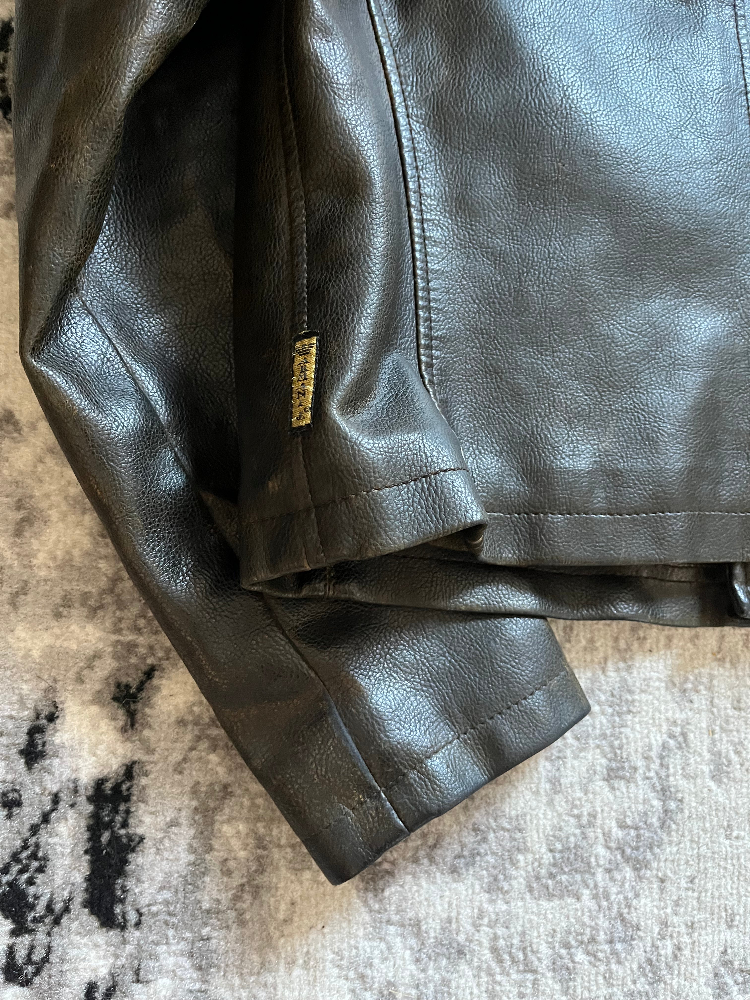 2000s Armani Biker Leather Jacket (S/M)