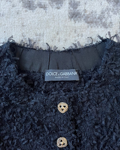 Dolce & Gabbana Relief Navy Cardigan (XS)