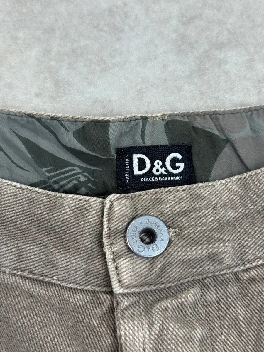 AW2003 Dolce & Gabbana Taupe Zip-Off Knee Cargo Pants hvWbuzLy 14