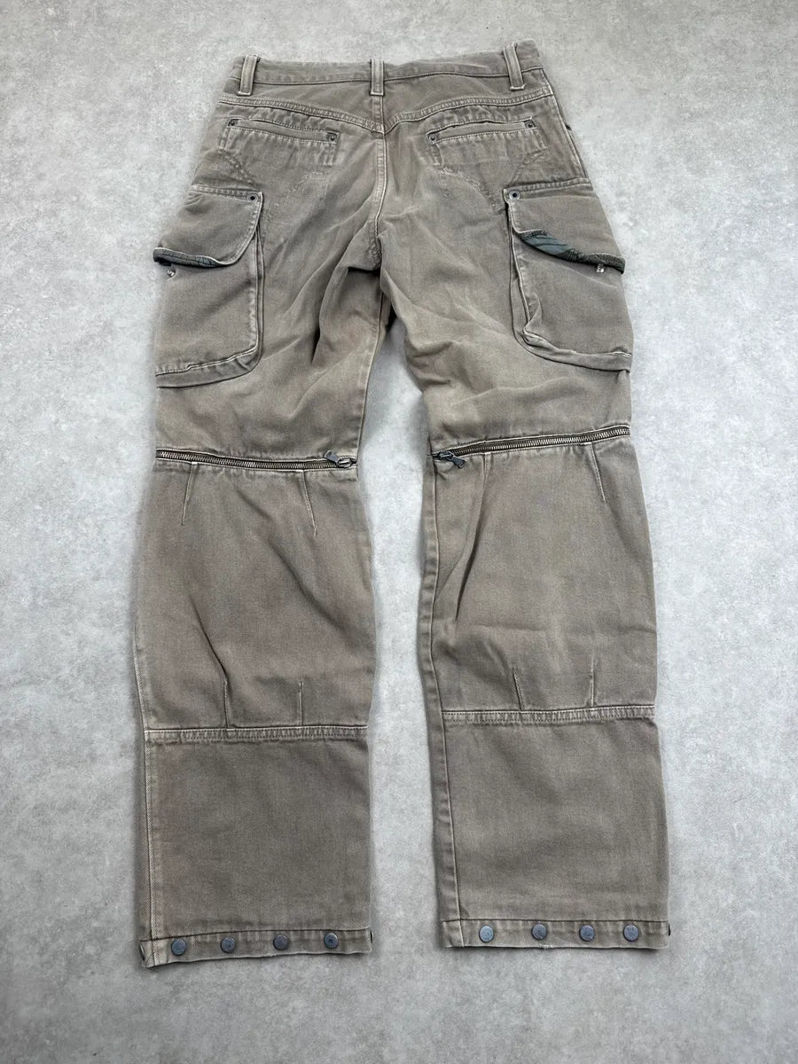 AW2003 Dolce & Gabbana Taupe Zip-Off Knee Cargo Pants hvWbuzLy 6