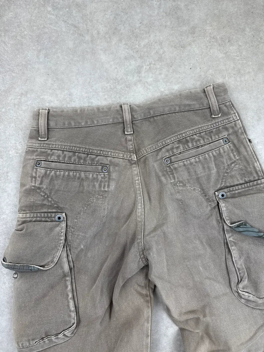 AW2003 Dolce & Gabbana Taupe Zip-Off Knee Cargo Pants hvWbuzLy 12