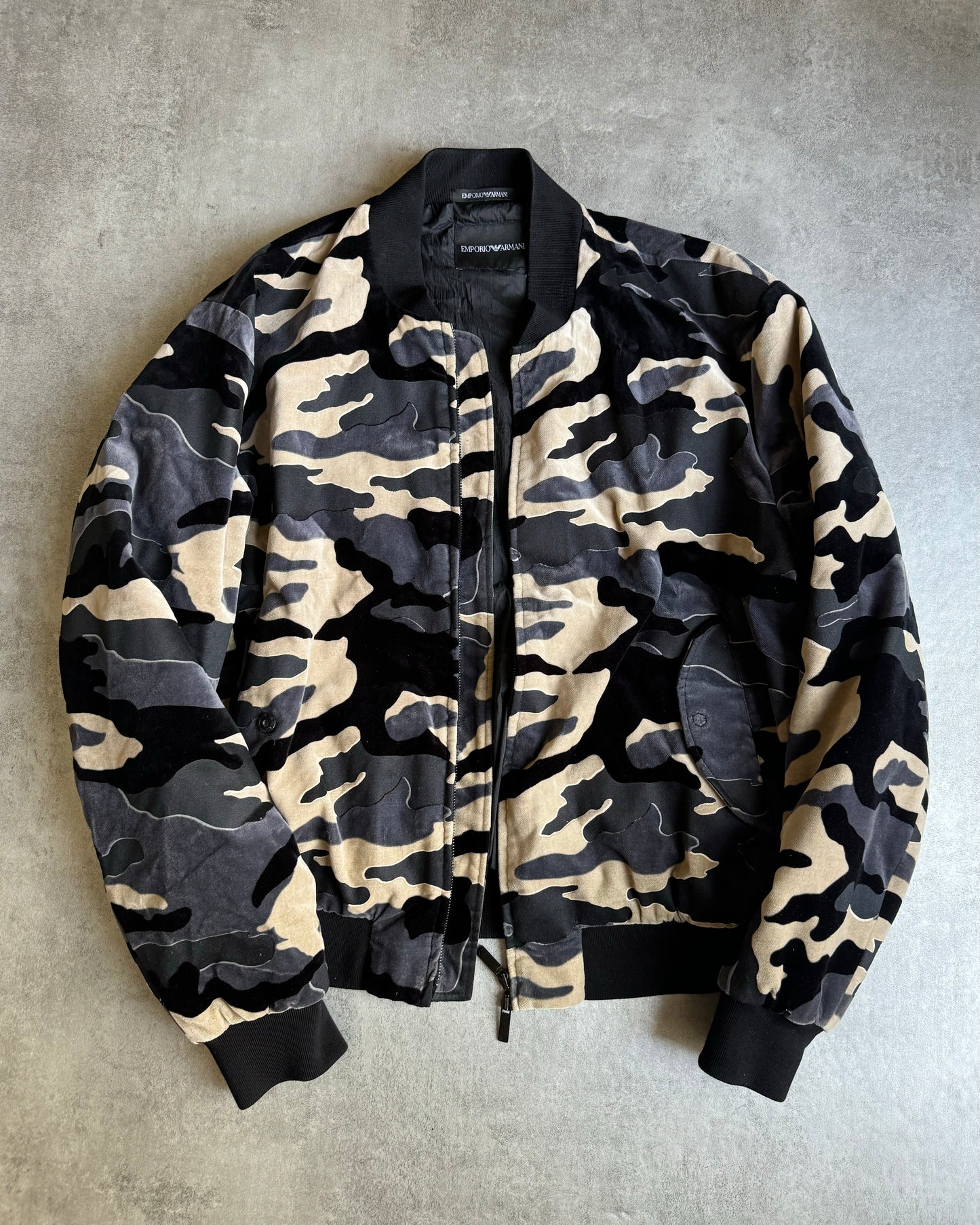 AW2020 Emporio Armani Military Camo Navy Bomber Jacket (M)