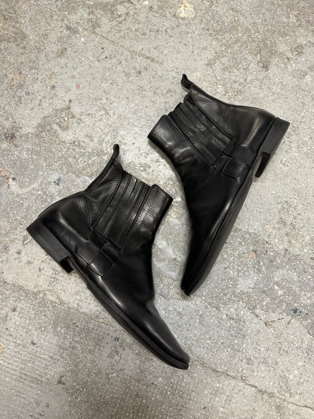 SS2015 Bottega Veneta Black Pure Leather Boots (42.5)