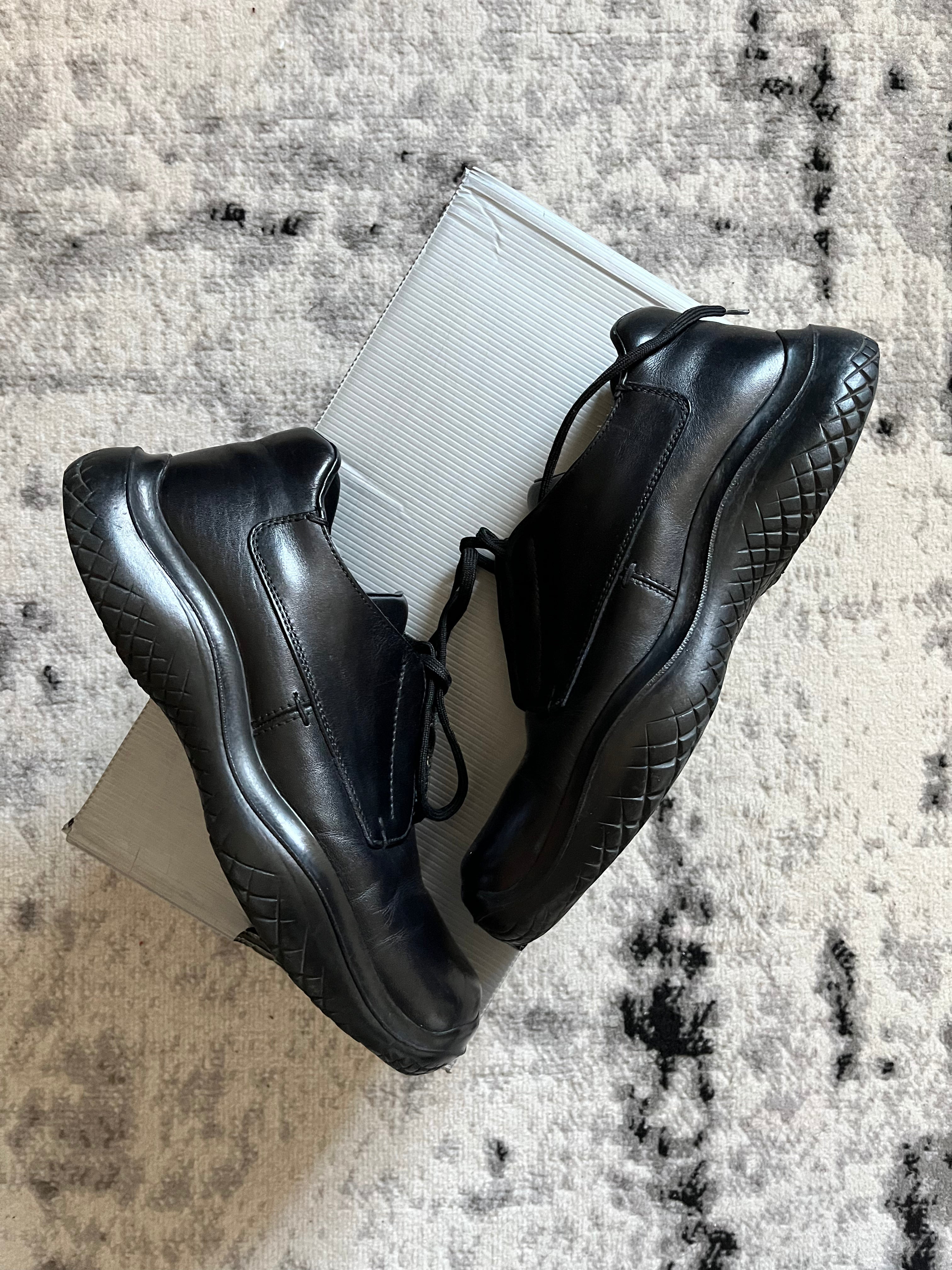 AW1999 Prada Black Chunky Vibram Boots (43/us9,5)