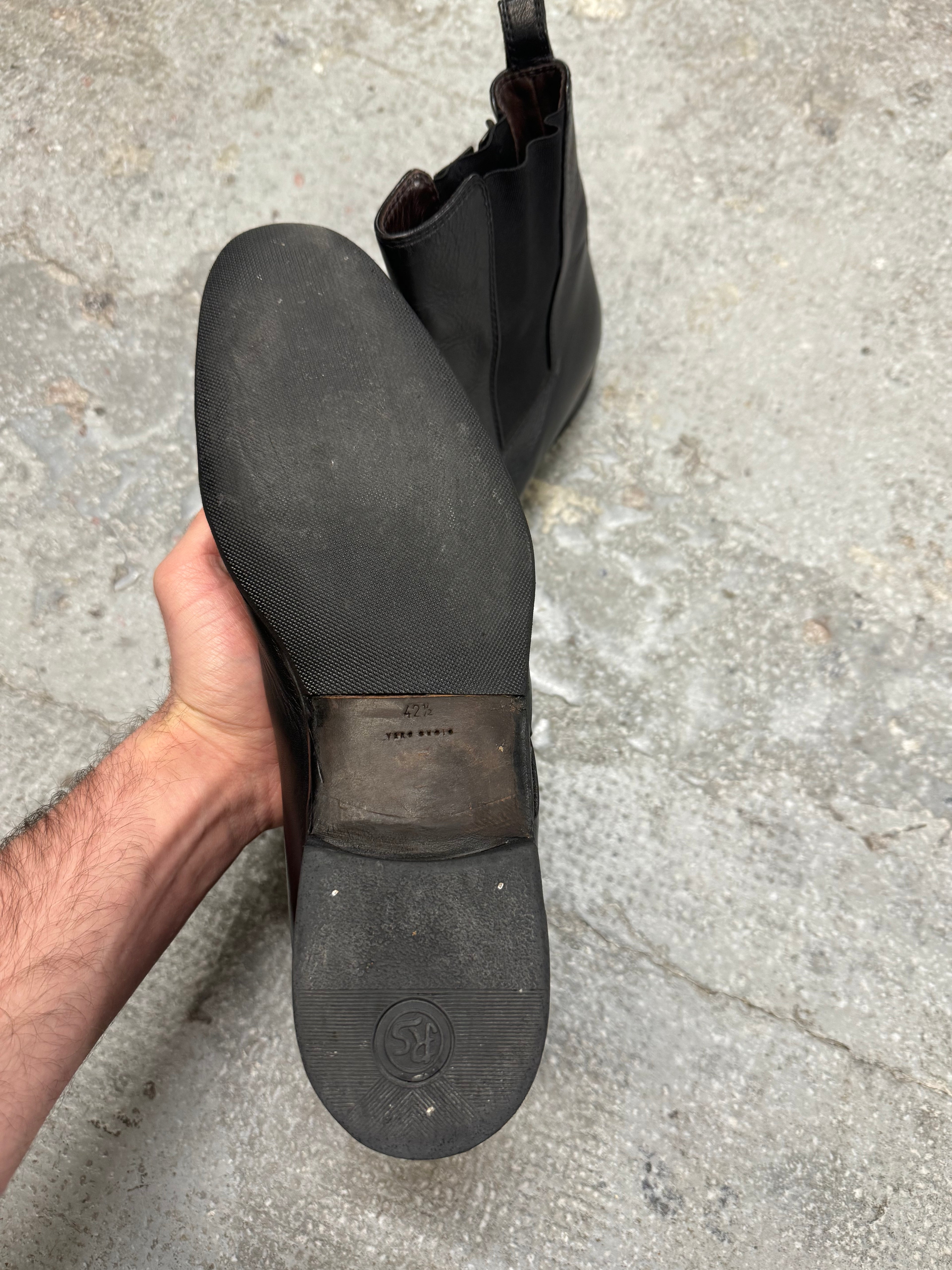 SS2015 Bottega Veneta Black Pure Leather Boots (42.5)
