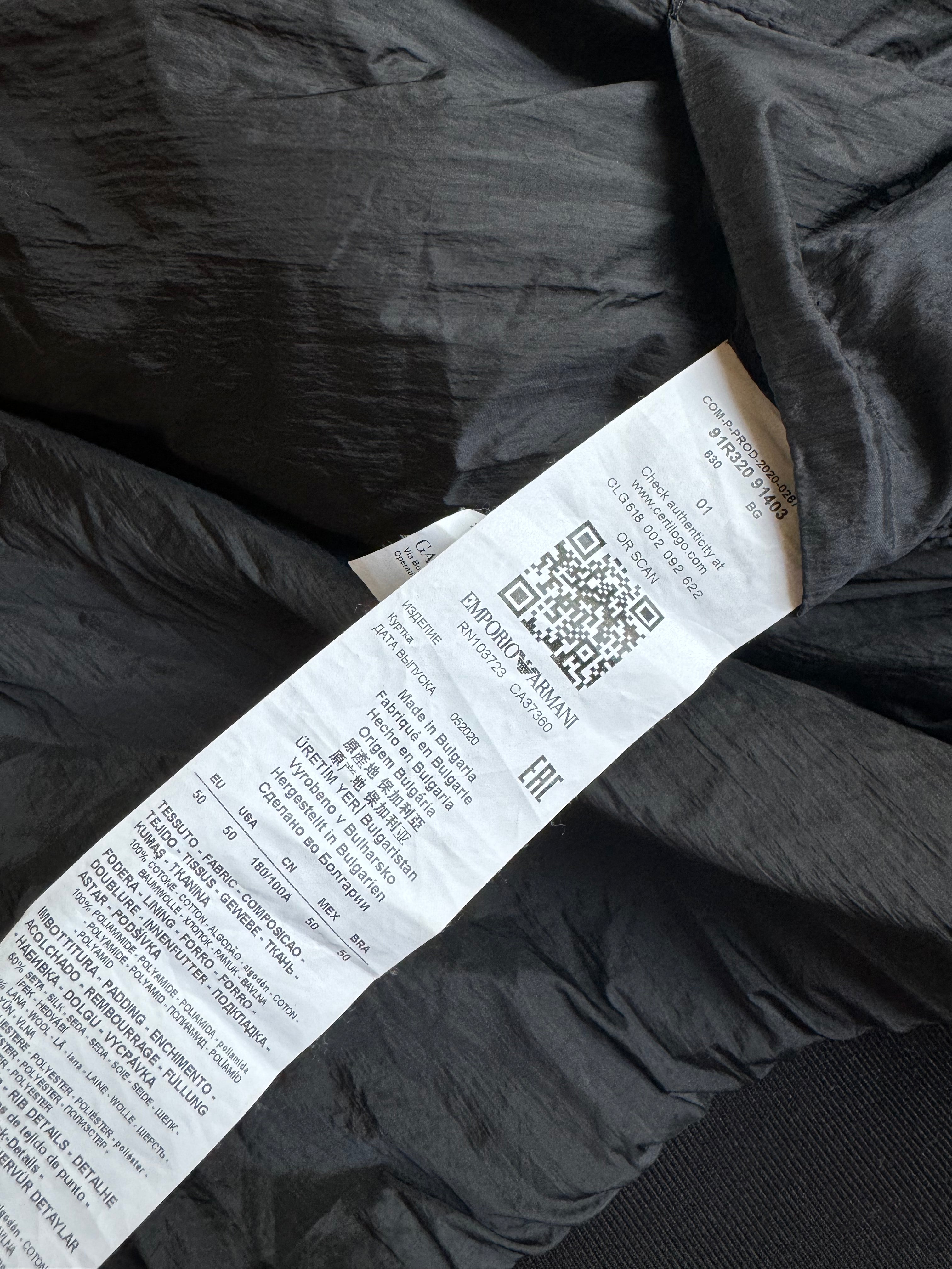 AW2020 Emporio Armani Military Camo Navy Bomber Jacket