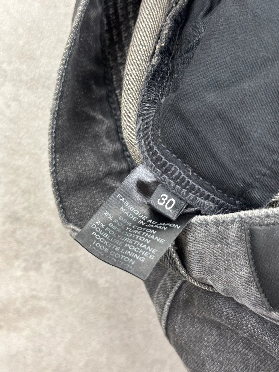 SS2015 Balmain Grey Biker Distressed Denim Jeans aFPKeoQG 12