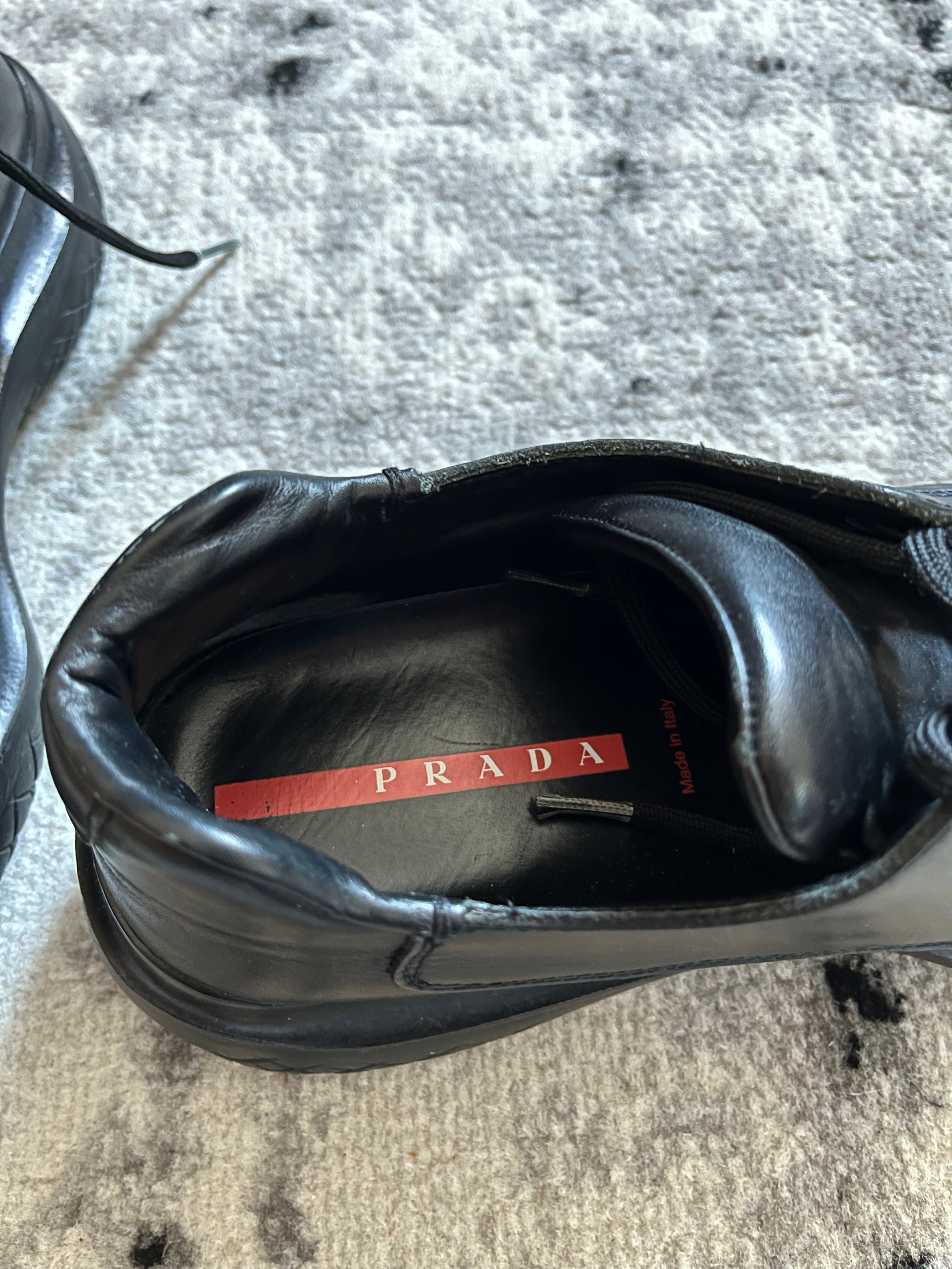 AW1999 Prada Black Chunky Vibram Boots (43/us9,5)