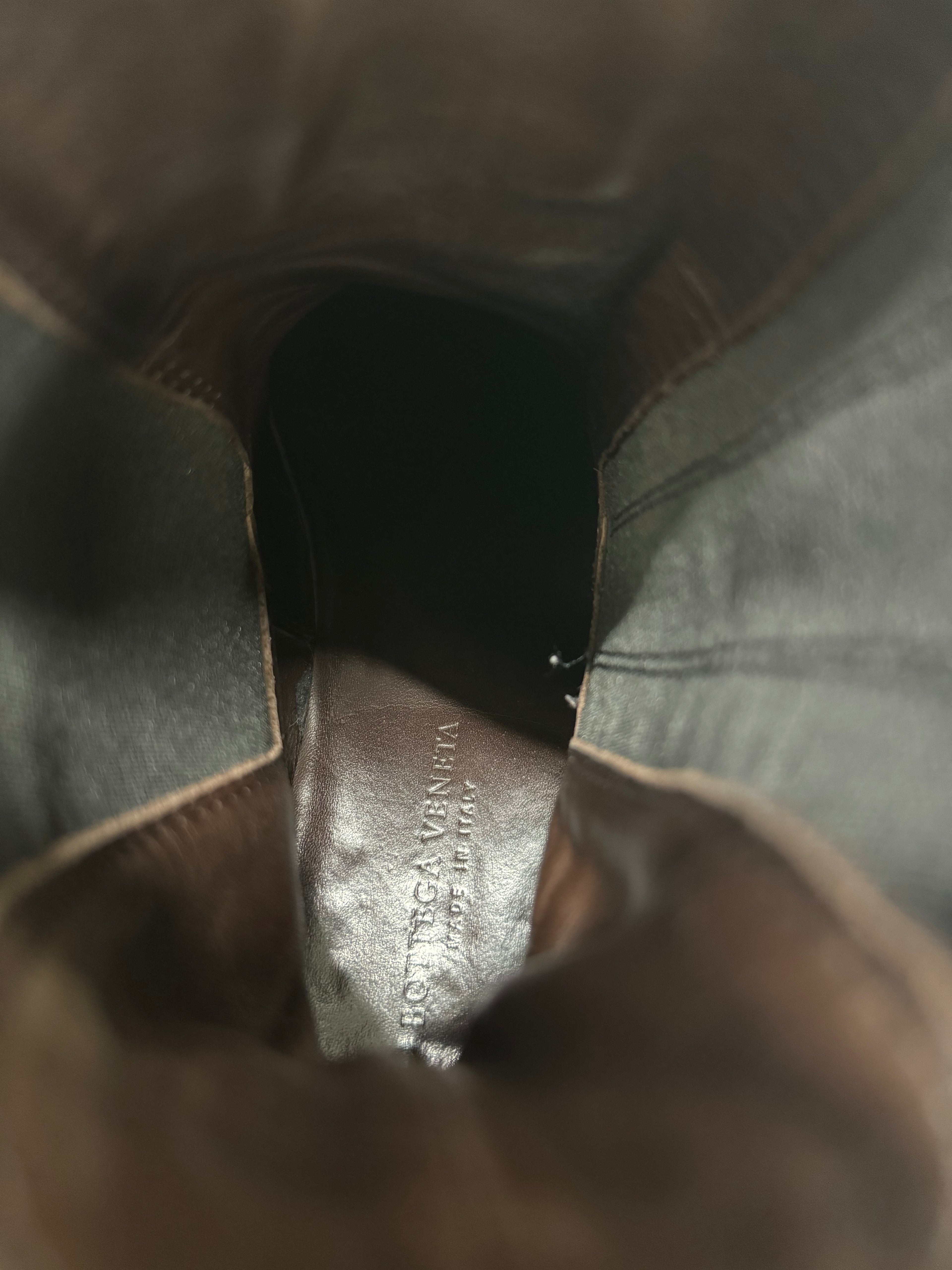 SS2015 Bottega Veneta Black Pure Leather Boots (42.5)