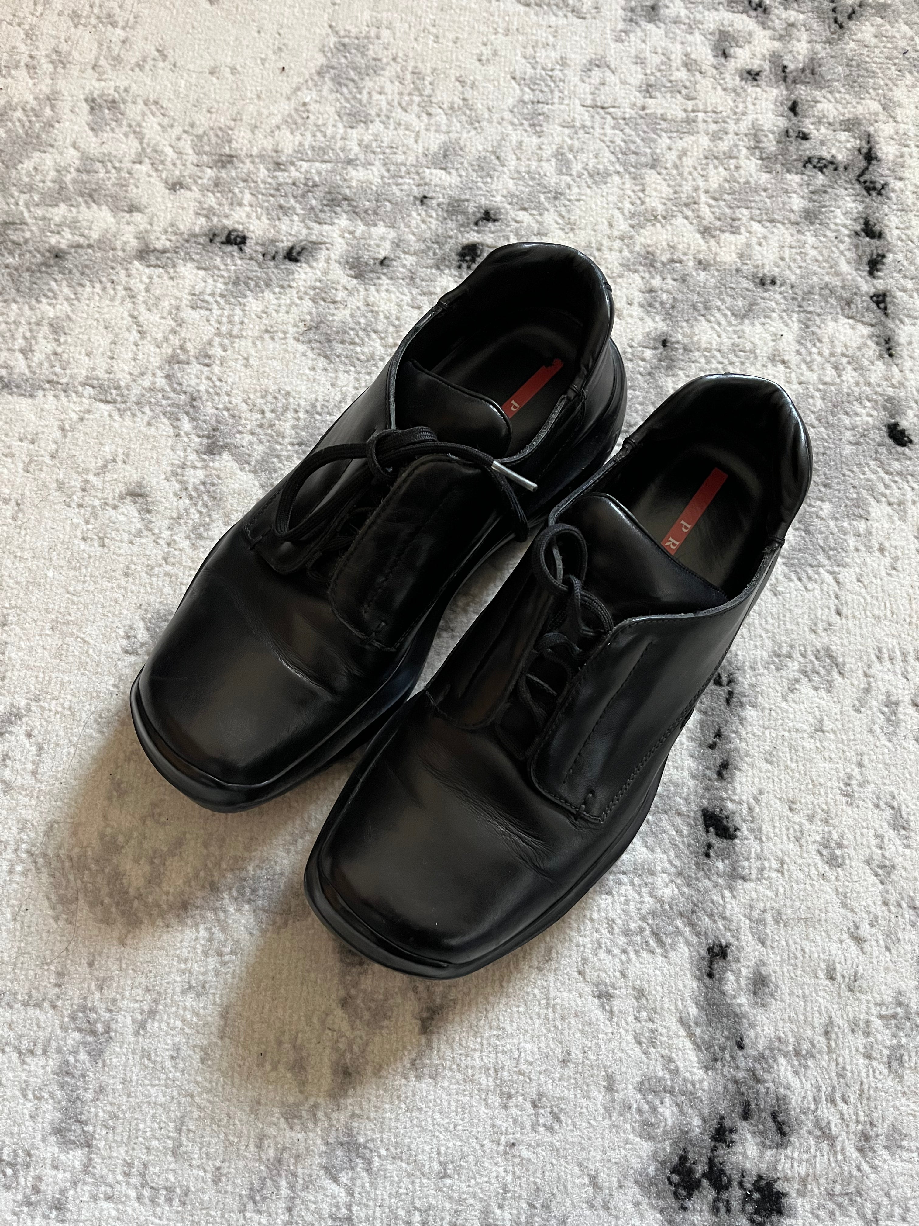 AW1999 Prada Black Chunky Vibram Boots (43/us9,5)