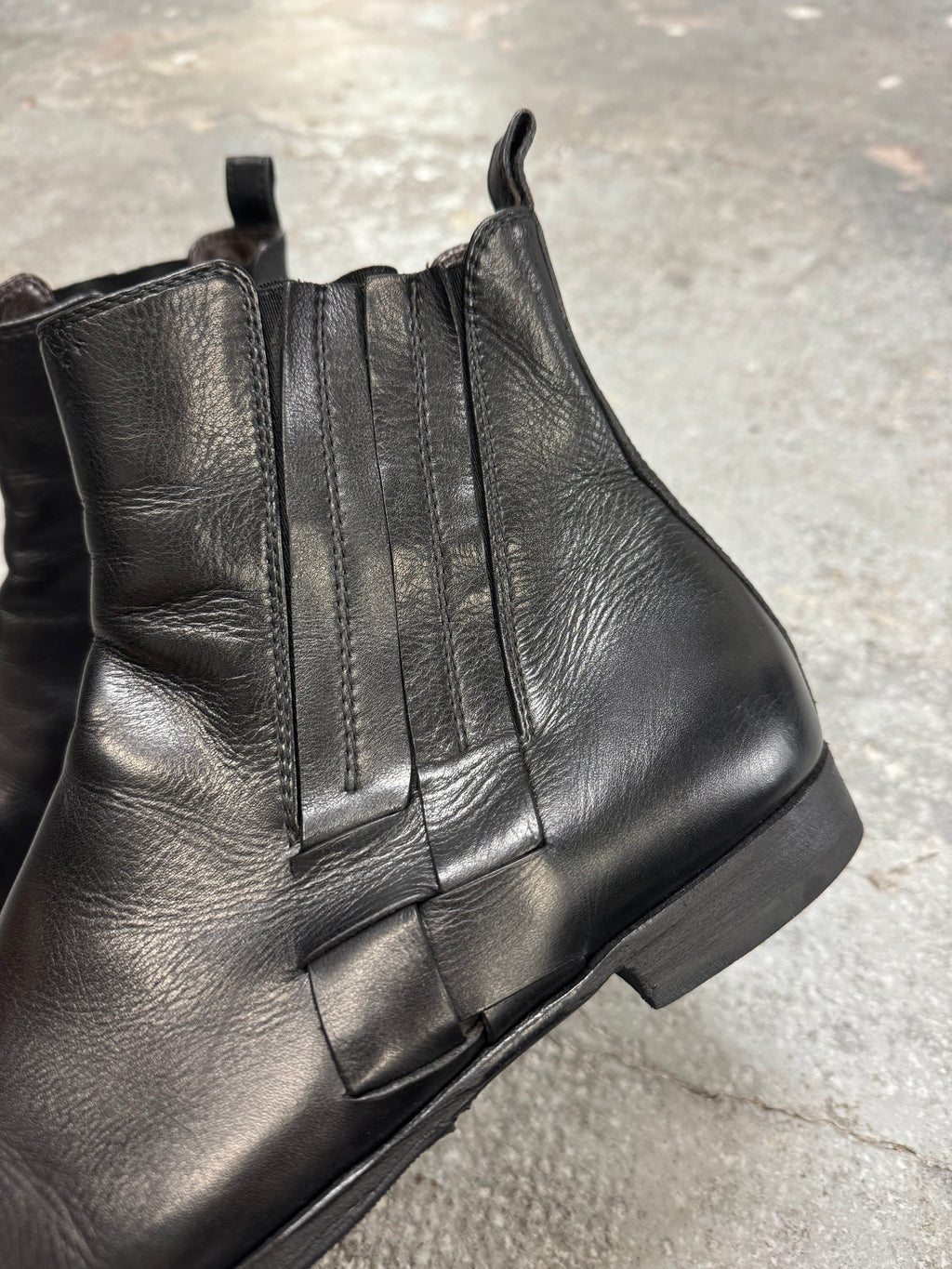 SS2015 Bottega Veneta Black Pure Leather Boots (42.5)