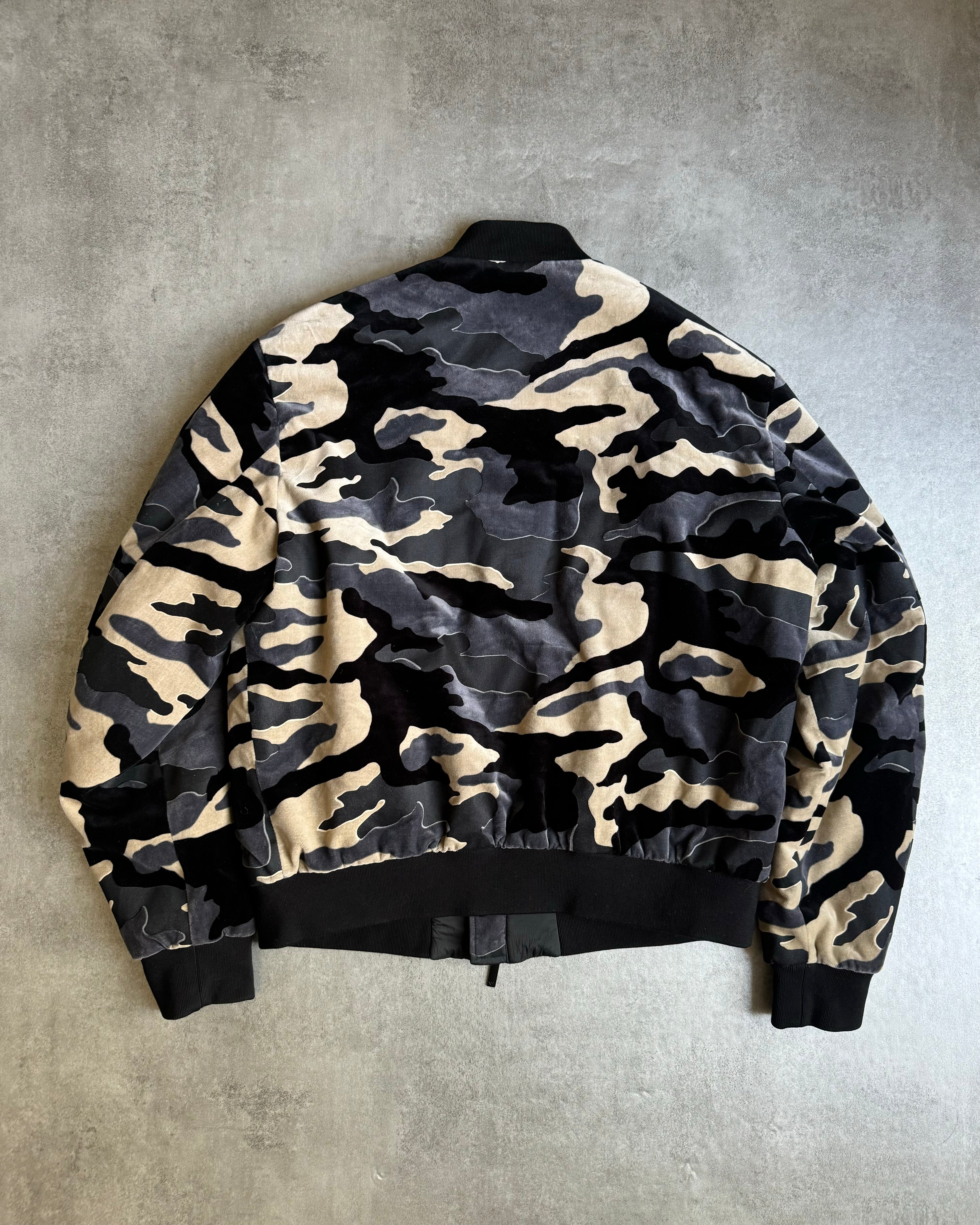 AW2020 Emporio Armani Military Camo Navy Bomber Jacket