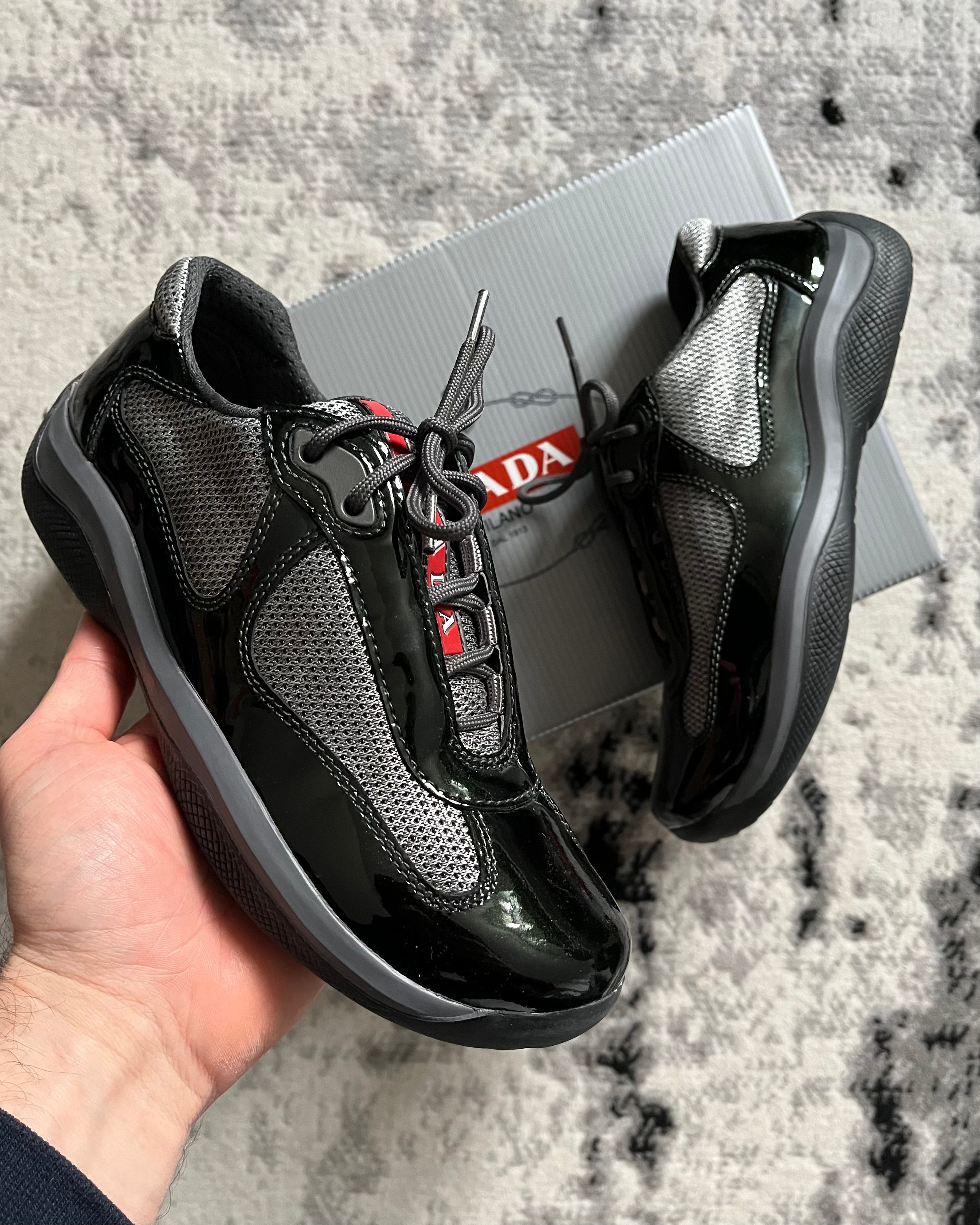 Prada America's Cup Dark Vernice Metal Green (37eu/us4.5)