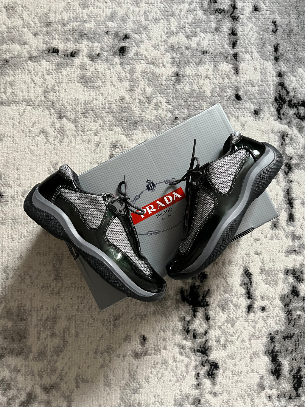 Prada America's Cup Dark Vernice Metal Green (37eu/us4.5)