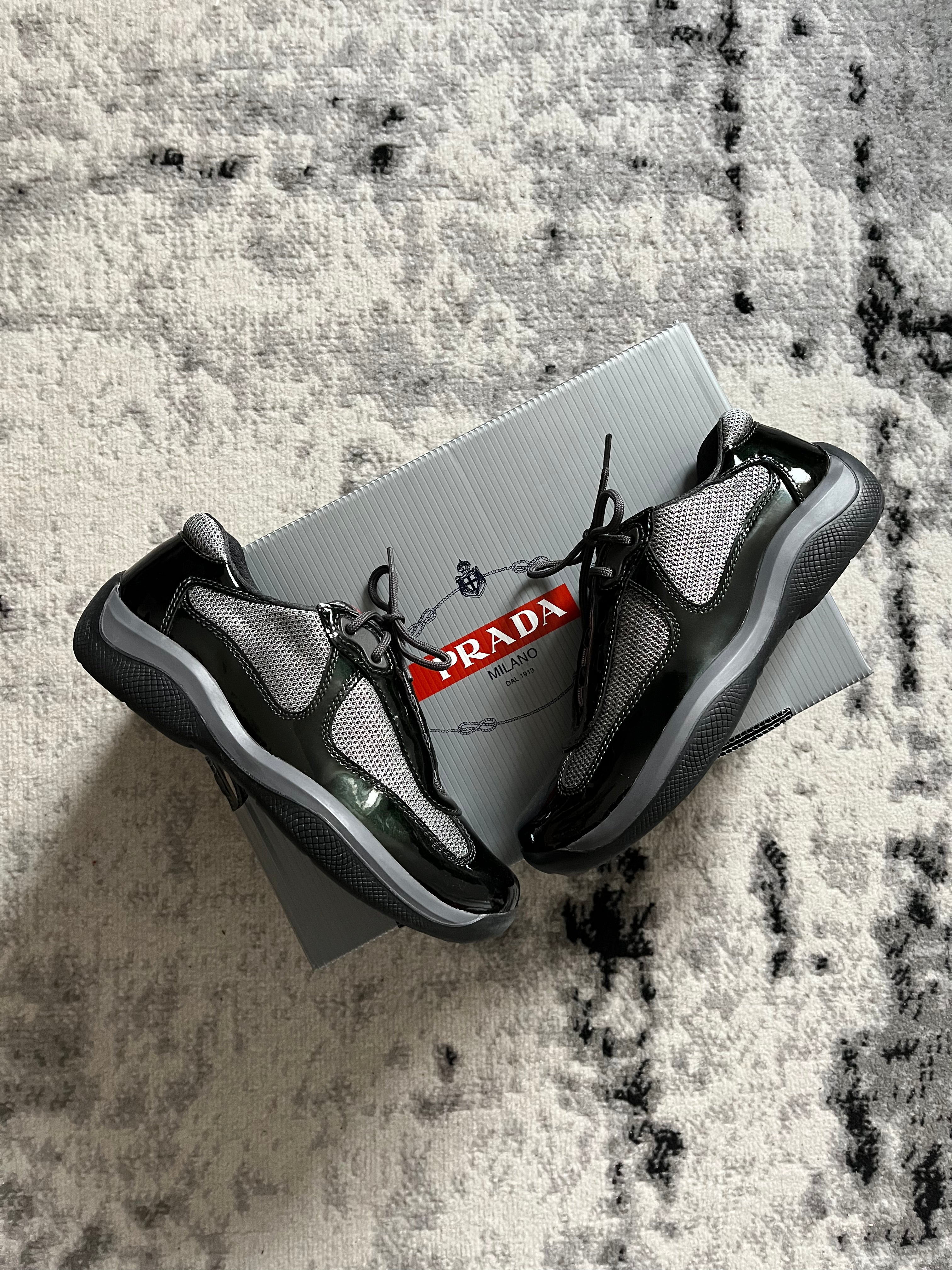 Prada America's Cup Dark Vernice Metal Green (37eu/us4.5)