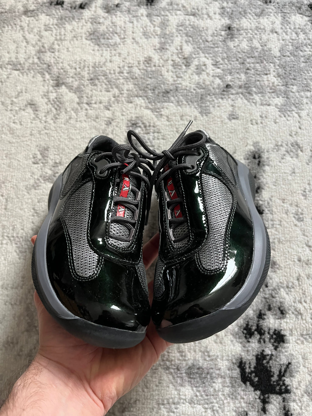 Prada America's Cup Dark Vernice Metal Green (37eu/us4.5)