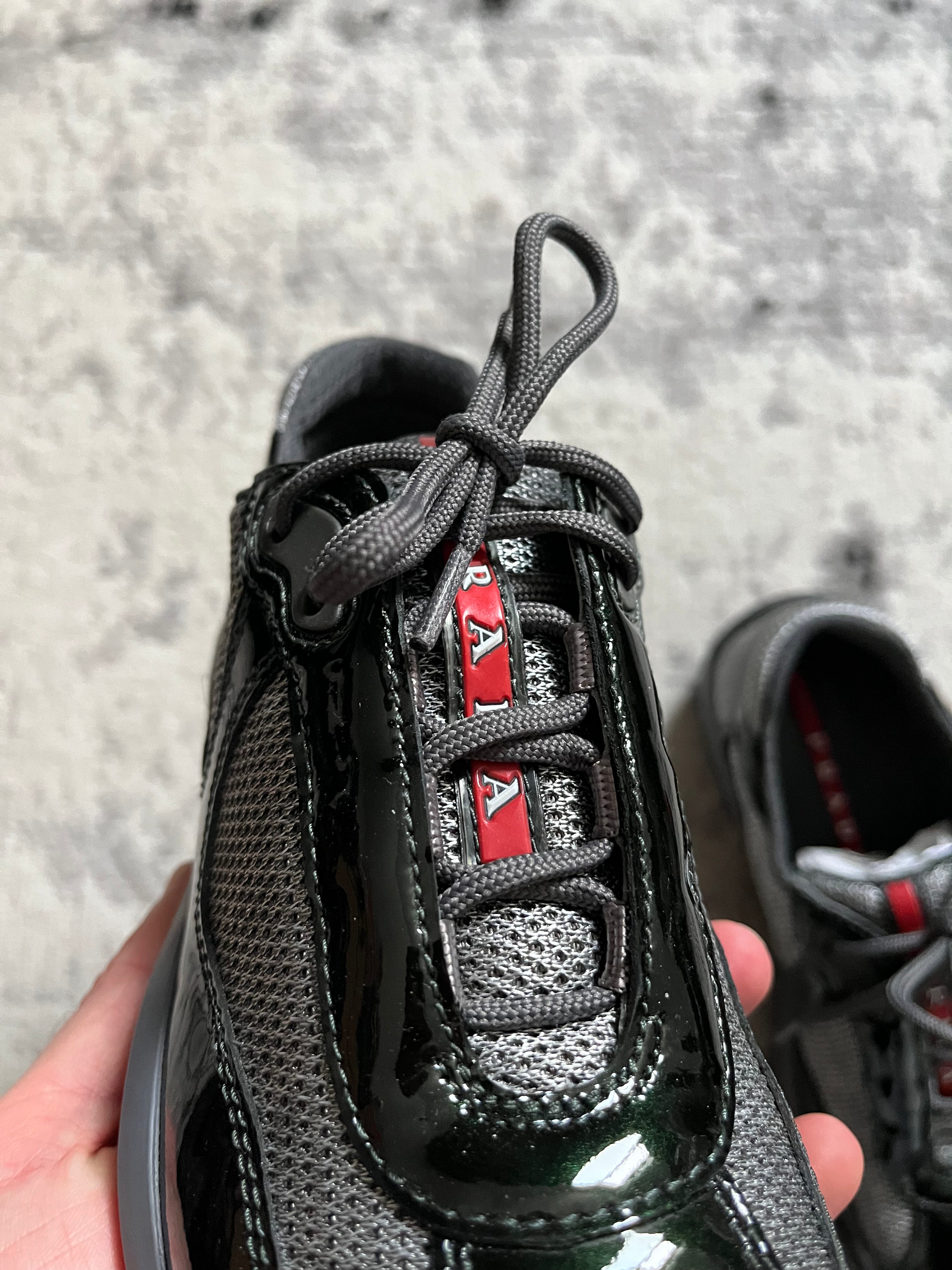 Prada America's Cup Dark Vernice Metal Green (37eu/us4.5)