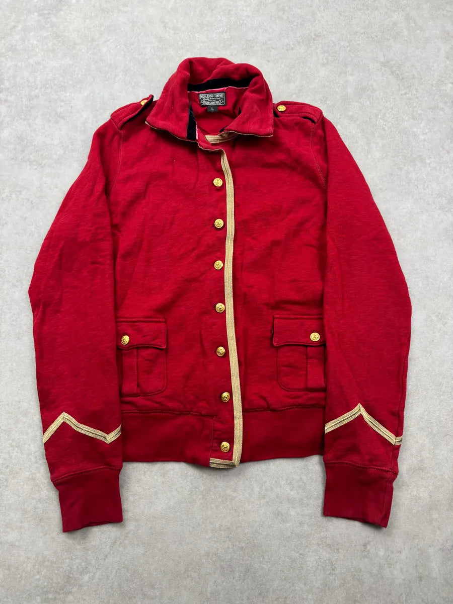 Ralph Lauren Red Cotton Military Band Light Jacket LnOldhPP 0